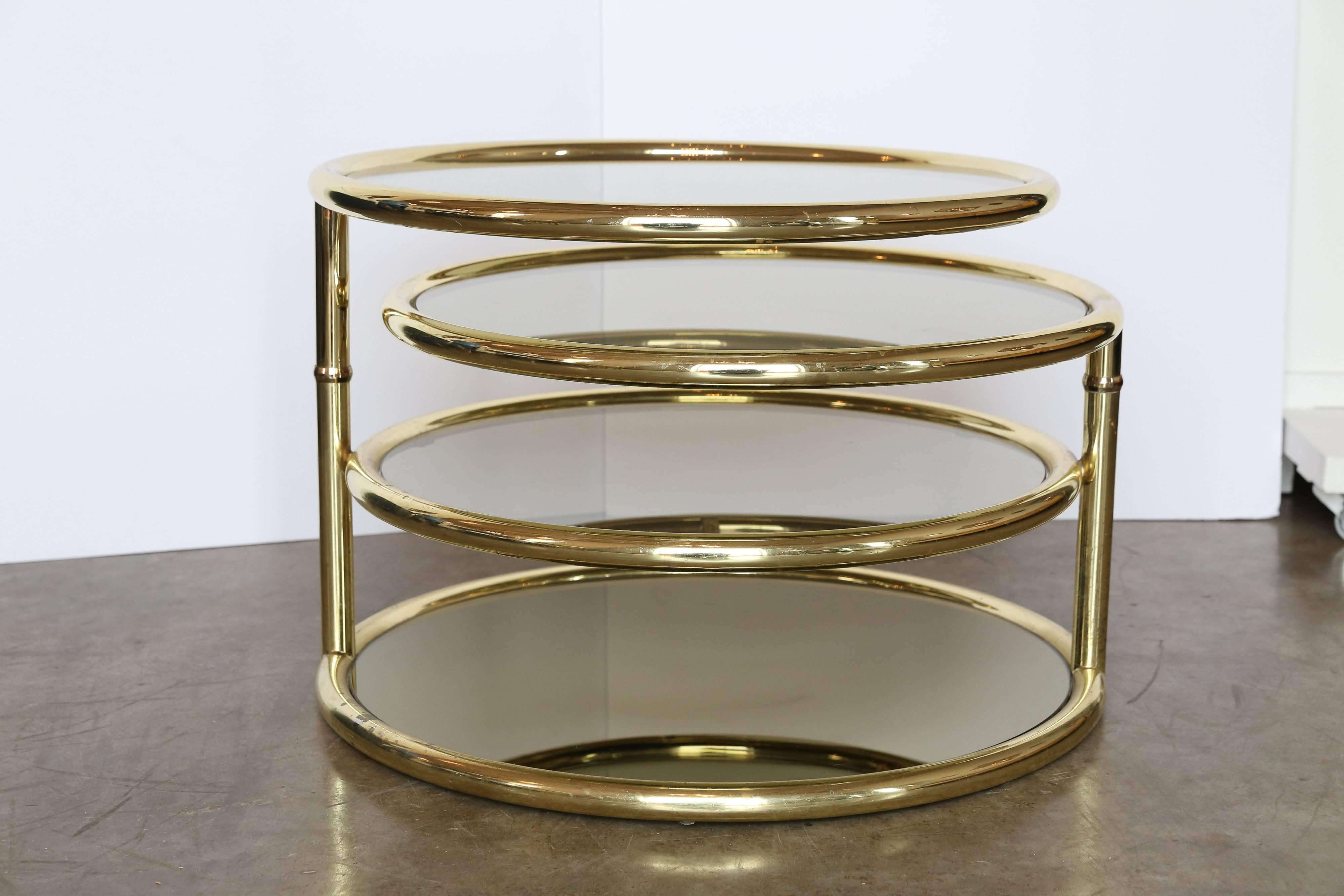 brass swivel table