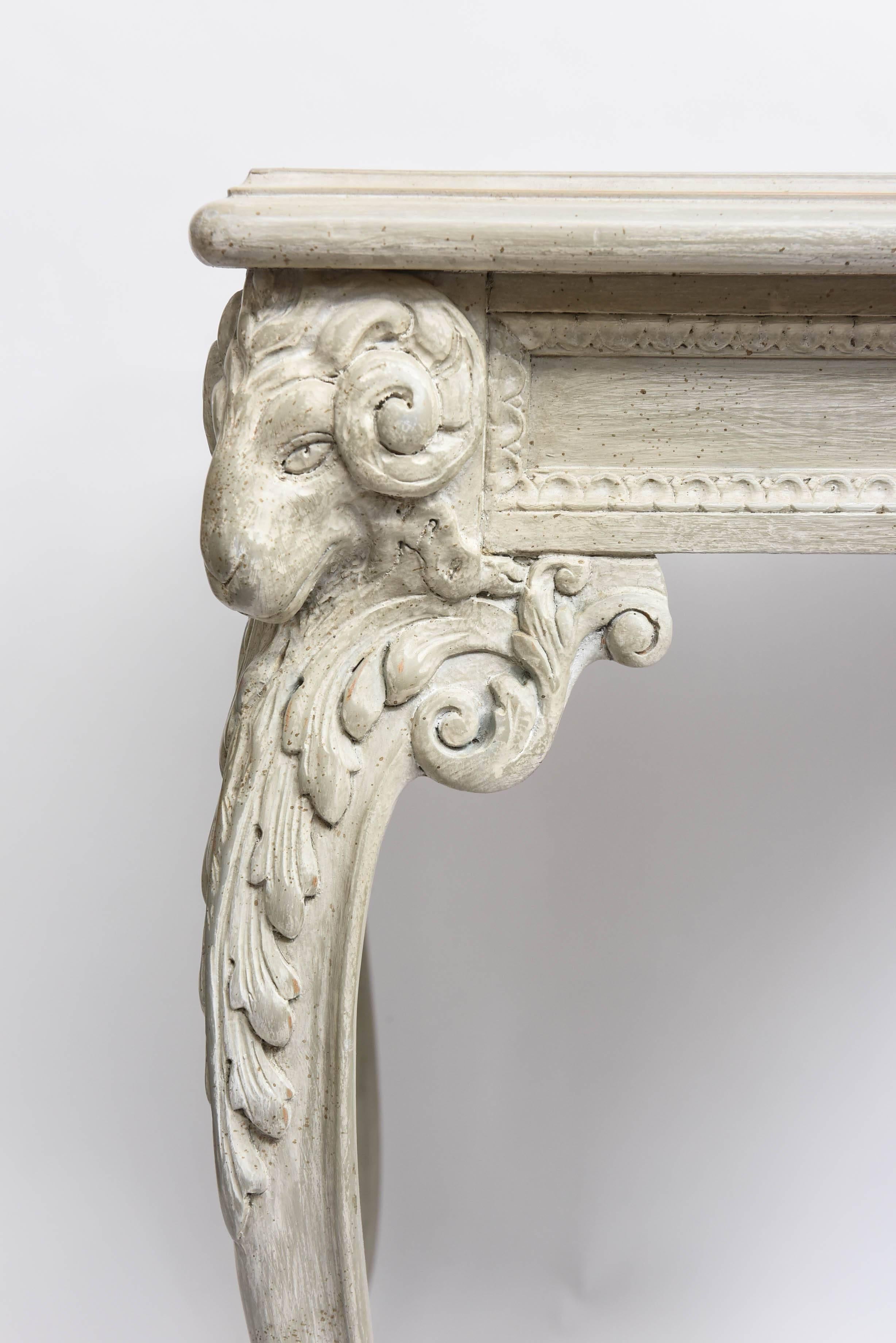 Italian Faux Painted Ram's Head Side Table