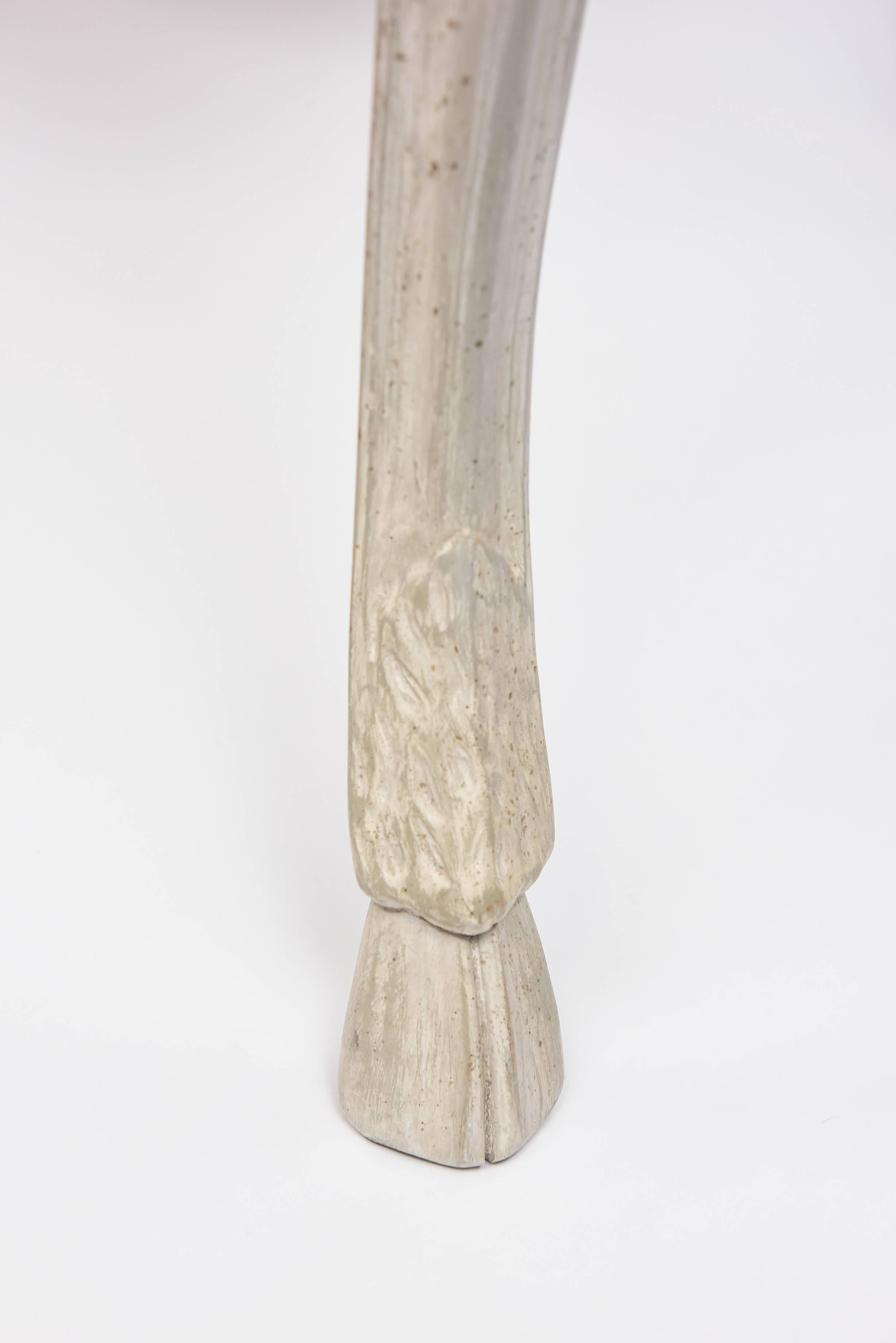 Faux Painted Ram's Head Side Table In Good Condition In West Palm Beach, FL