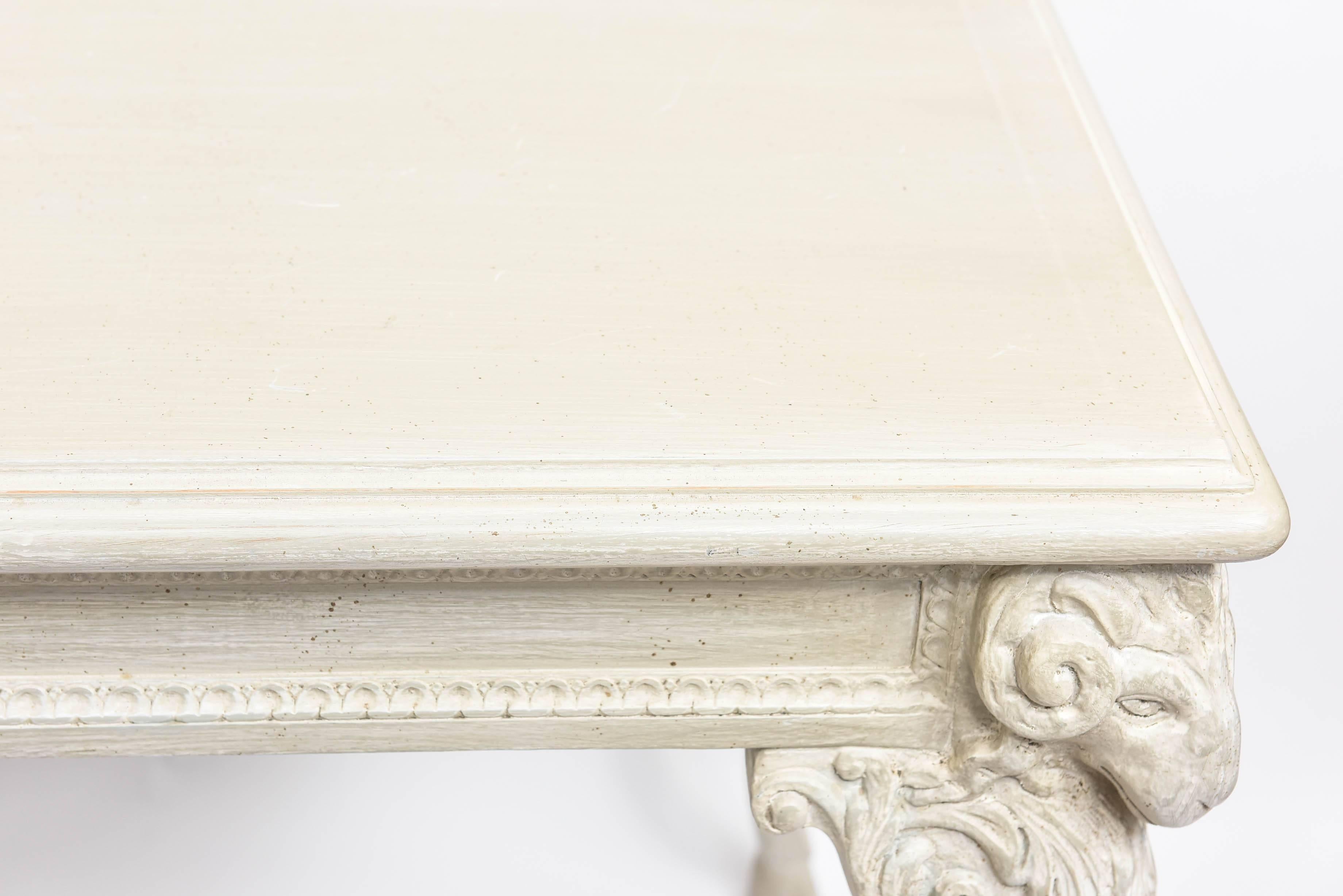 20th Century Faux Painted Ram's Head Side Table