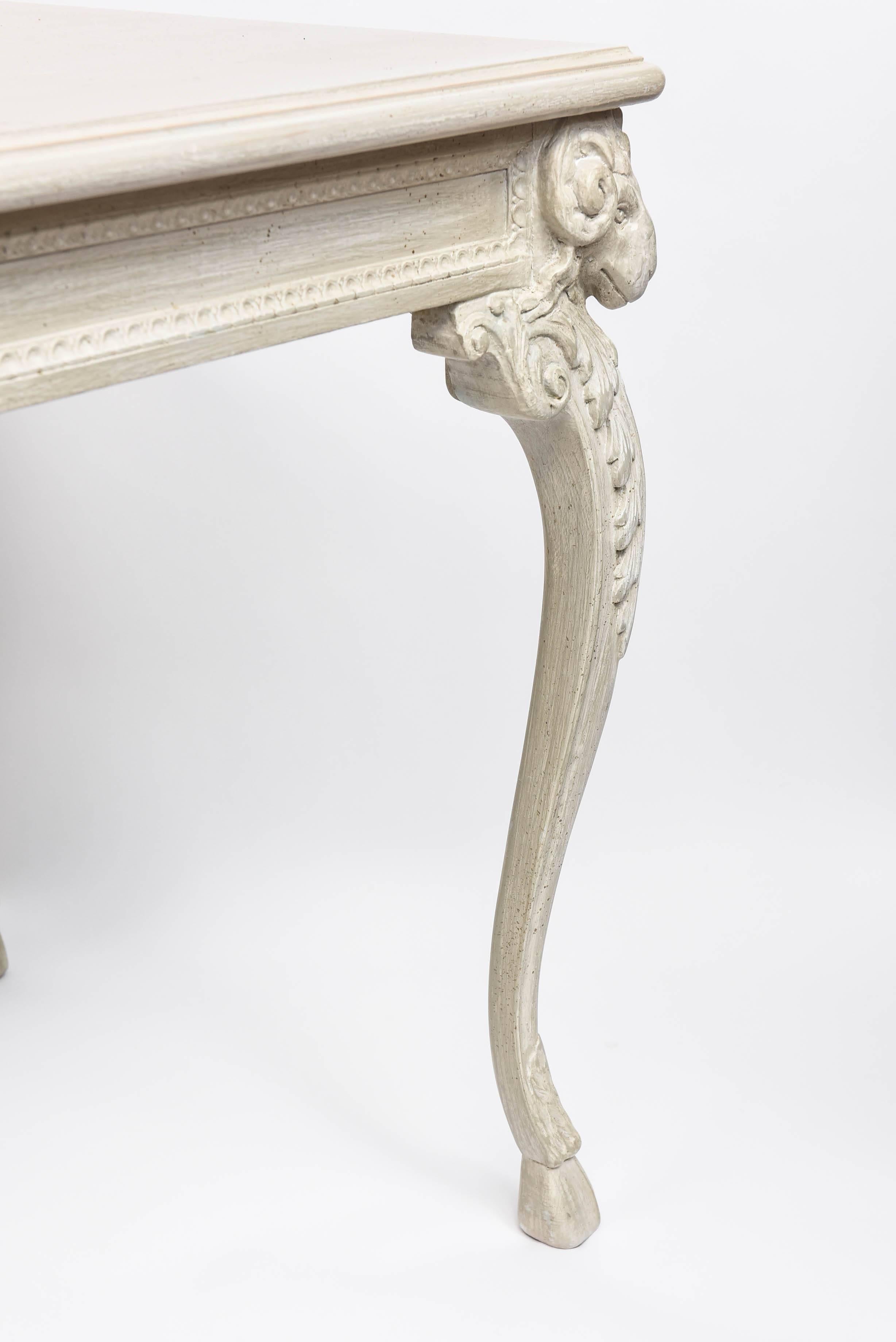 Faux Painted Ram's Head Side Table 2