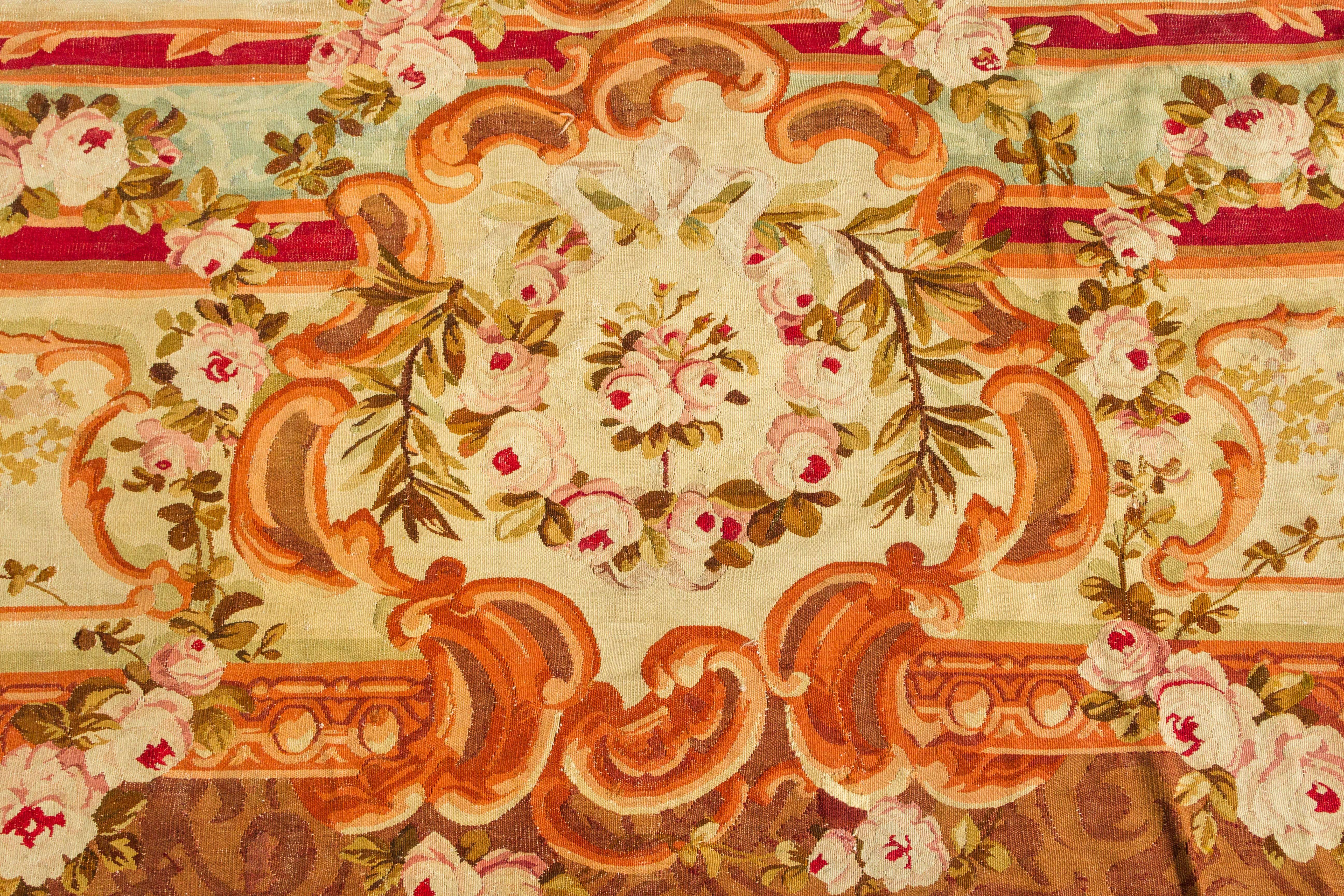 Aubusson French Rug In Good Condition For Sale In Los Angeles, CA