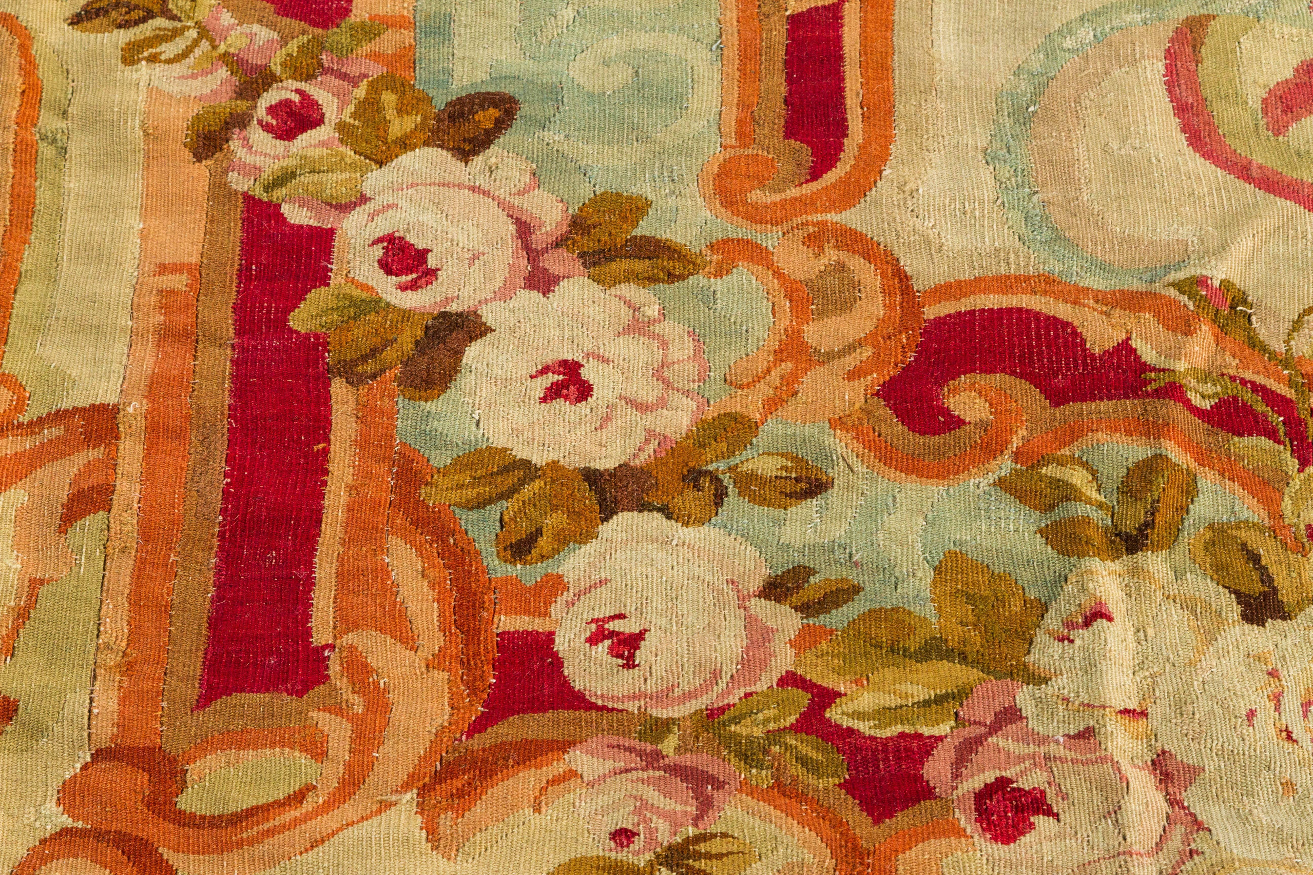 Late 19th Century Aubusson French Rug For Sale
