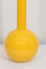 Gelbe und grüne Empoli Bodenkaraffe aus Glas mit Stöpsel