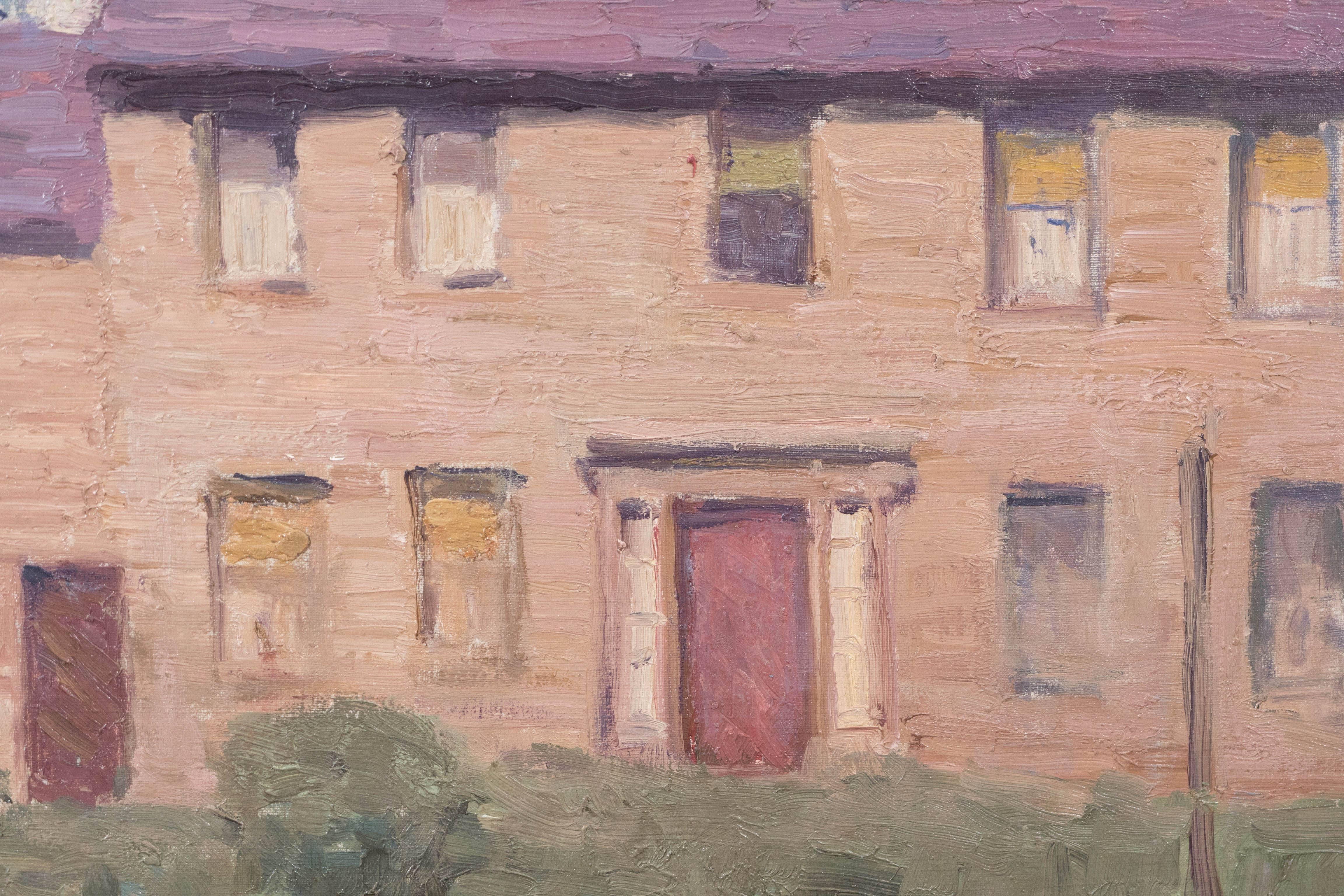 American Agnes Millen Richmond, Portrait of a House, Oil on Canvas, Signed
