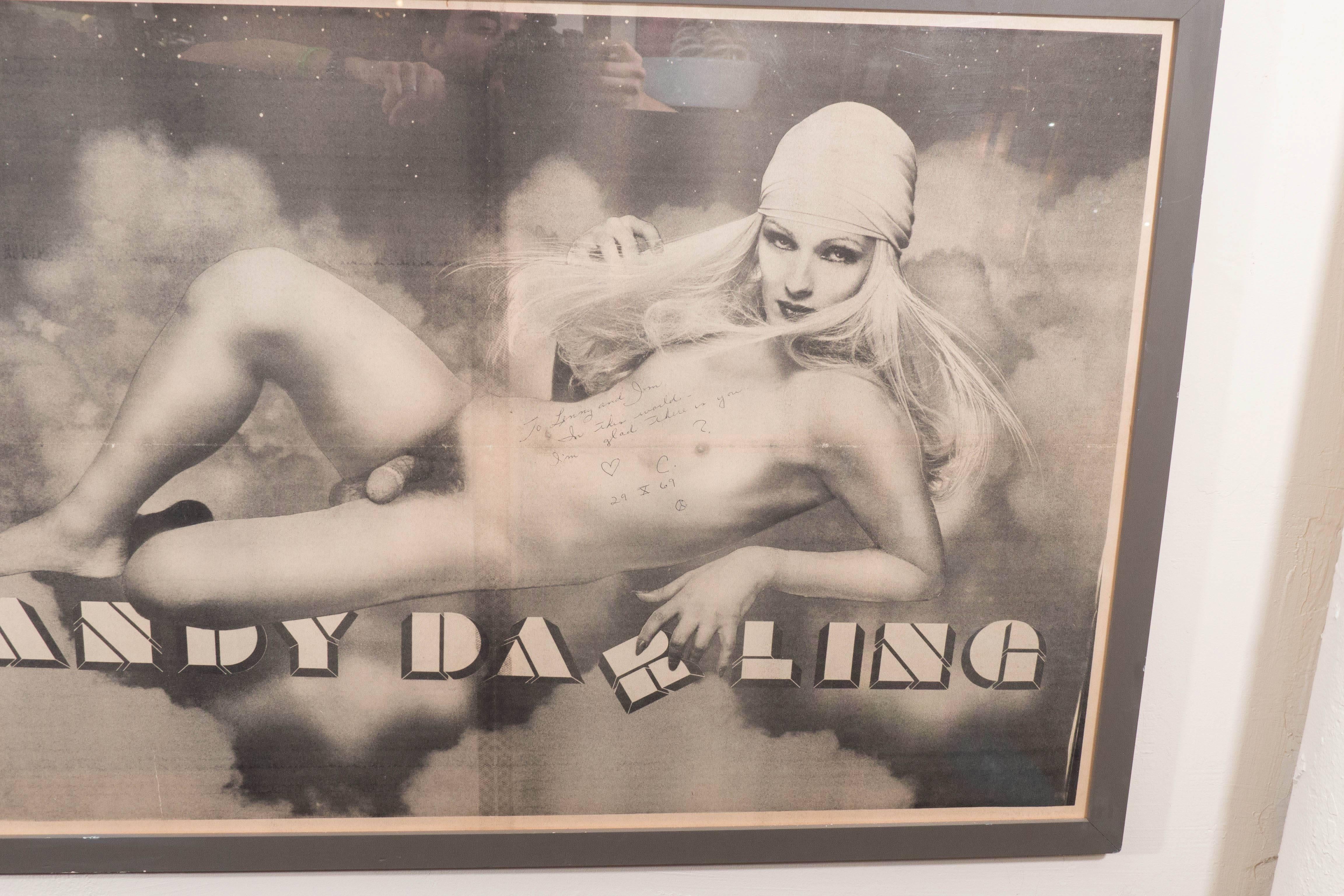 Autographed Poster of Candy Darling In Good Condition In New York, NY