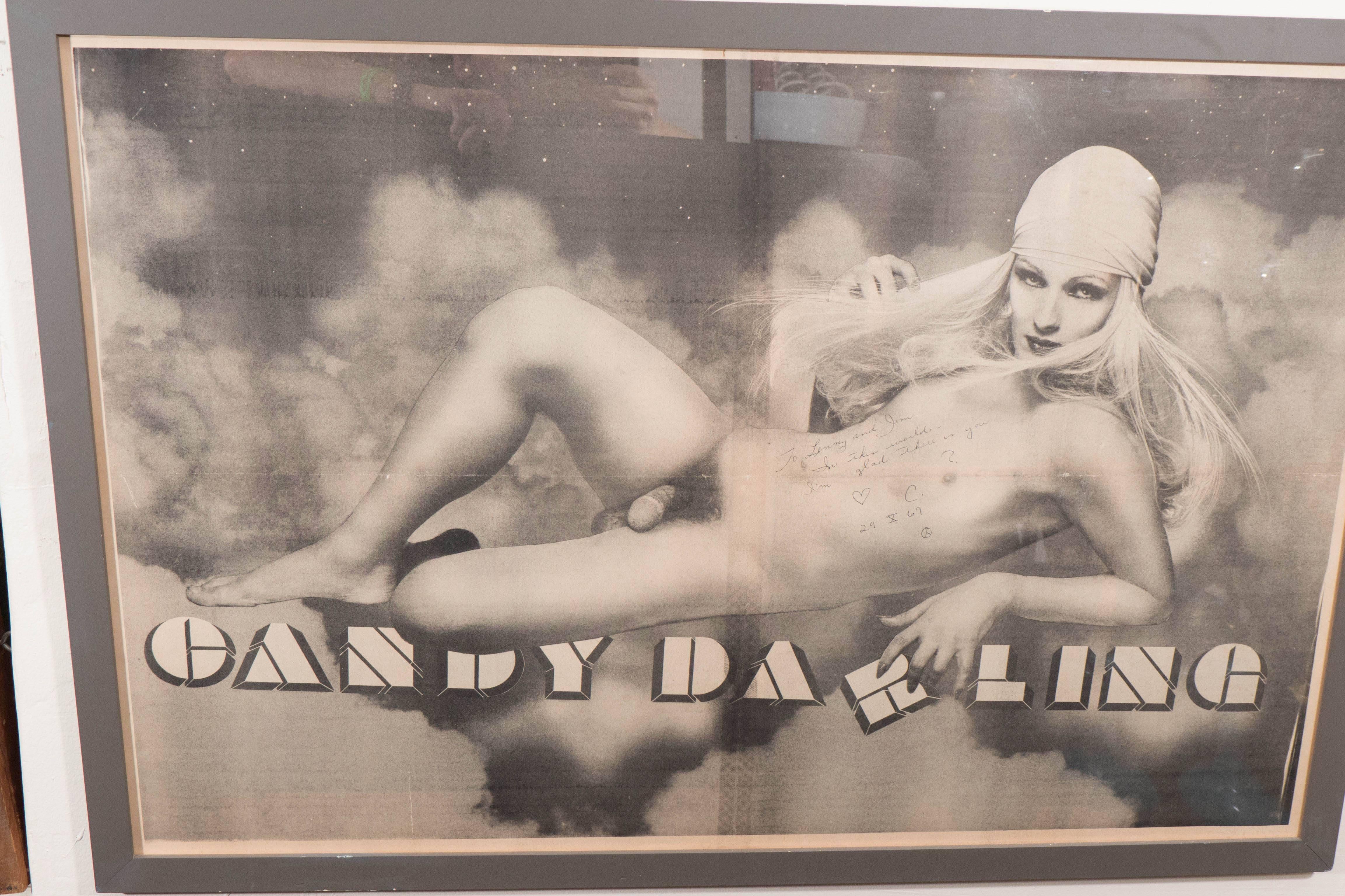 Mid-20th Century Autographed Poster of Candy Darling