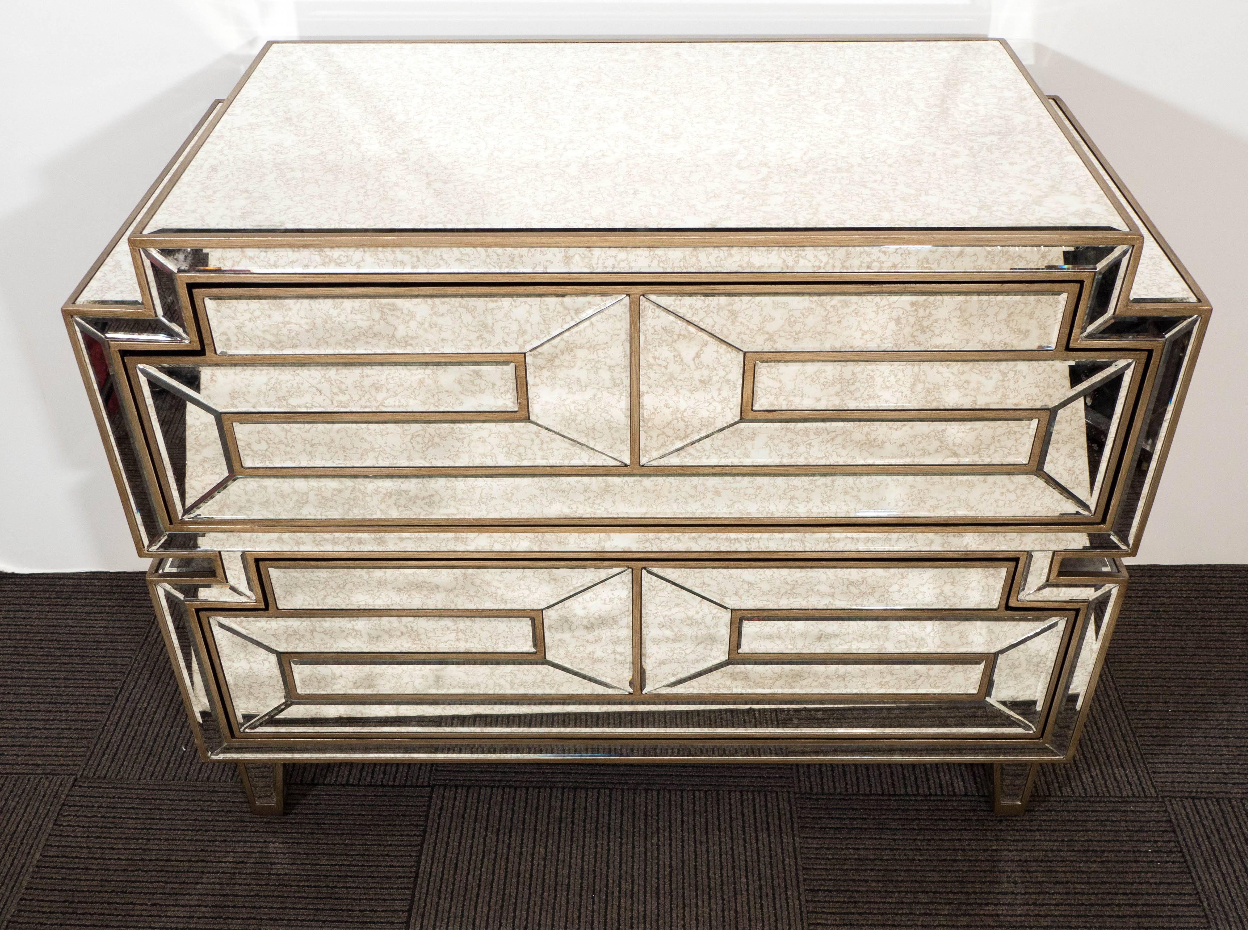 Contemporary Custom-Made Hollywood Regency Style Night Stands