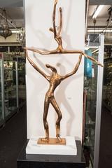 Manuel Carbonell Sculpture of 'Two Dancers' in Polished Bronze