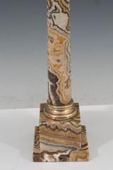 Pair of Doric Column Table Lamps in Onyx