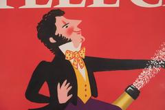 Rare Hervé Morvan Lithograph 'Billecart Le champagne qui Franchit les siècles'