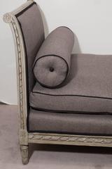 French Late 19th Century Louis XVI Style Painted Daybed with Reclining Arm