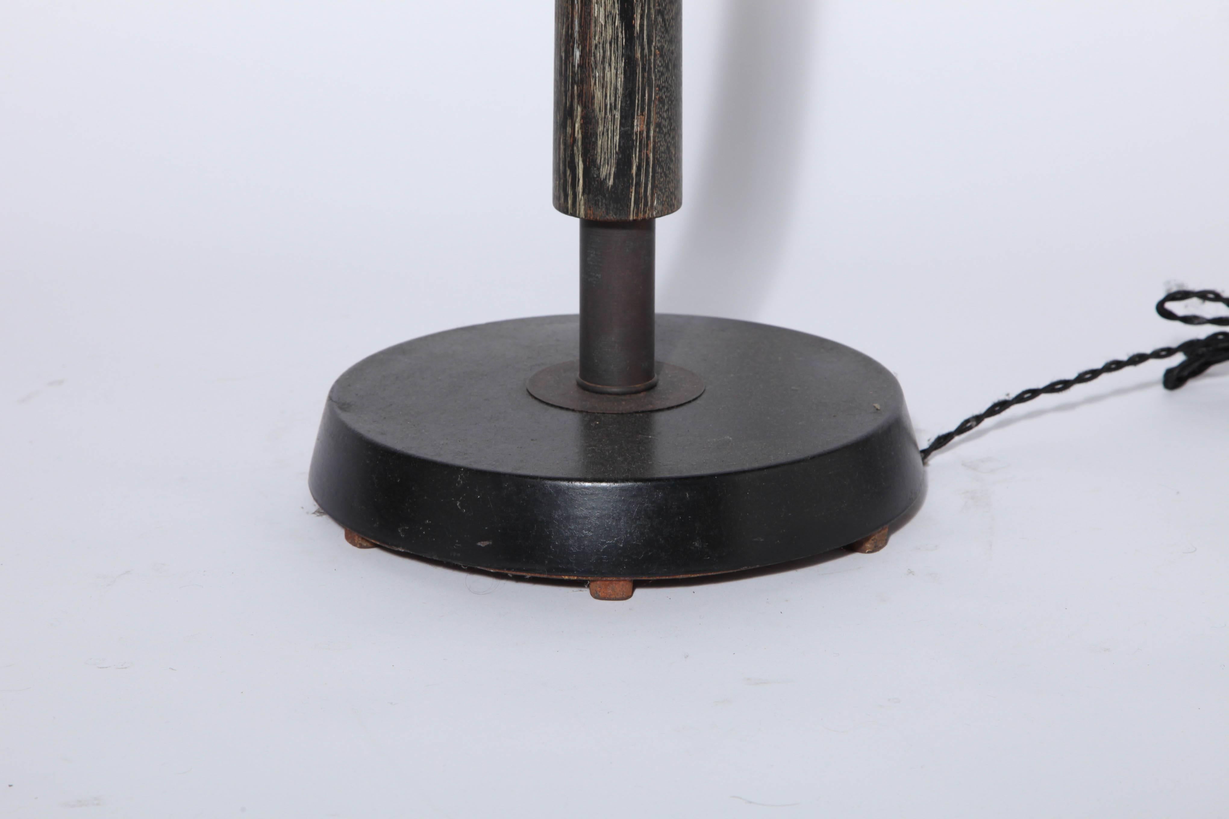 Max Kment Style Ebonized Floor Lamp with Tilt 