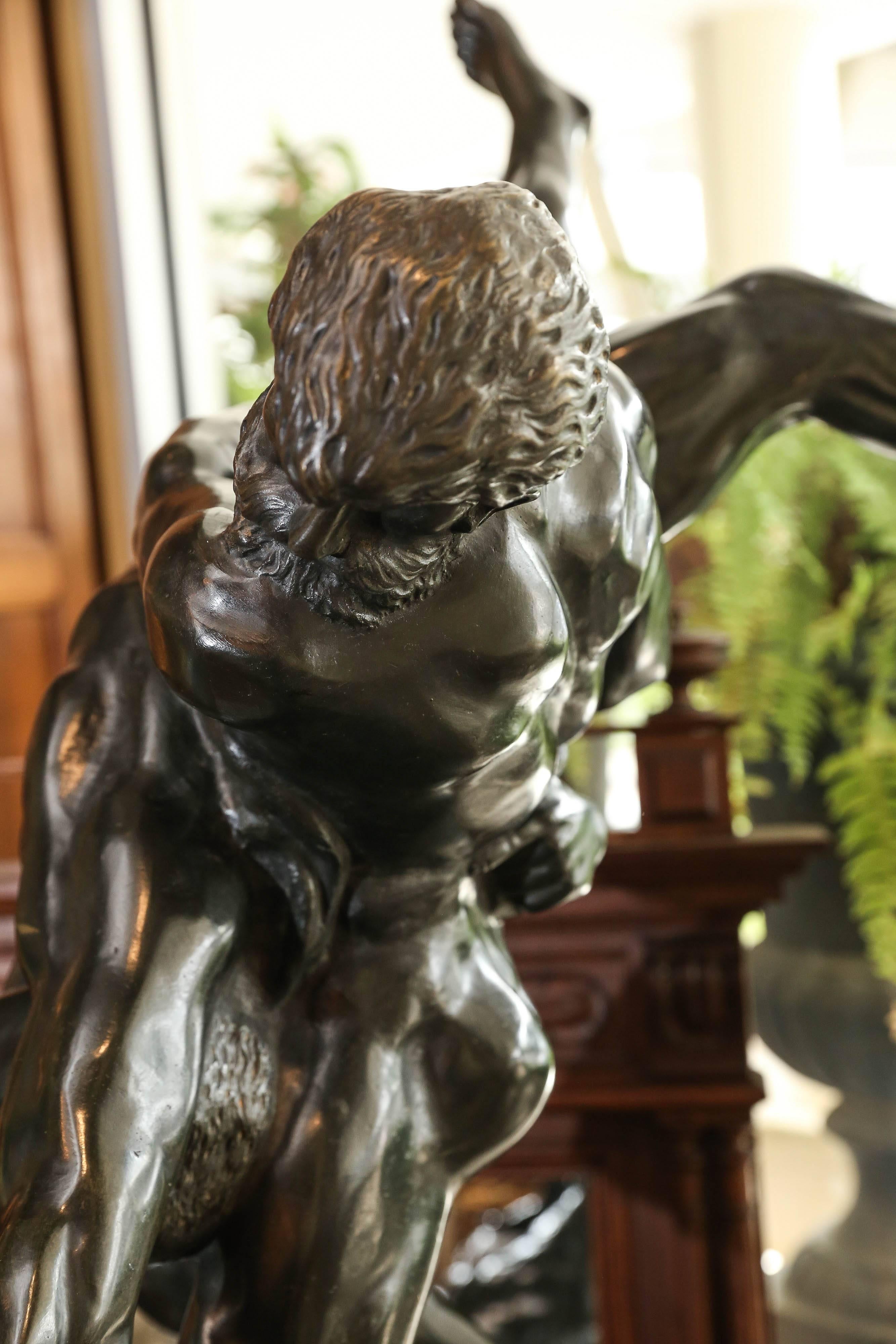 Olympians Bronze Sculpture by Jef Lambeaux In Excellent Condition For Sale In Houston, TX