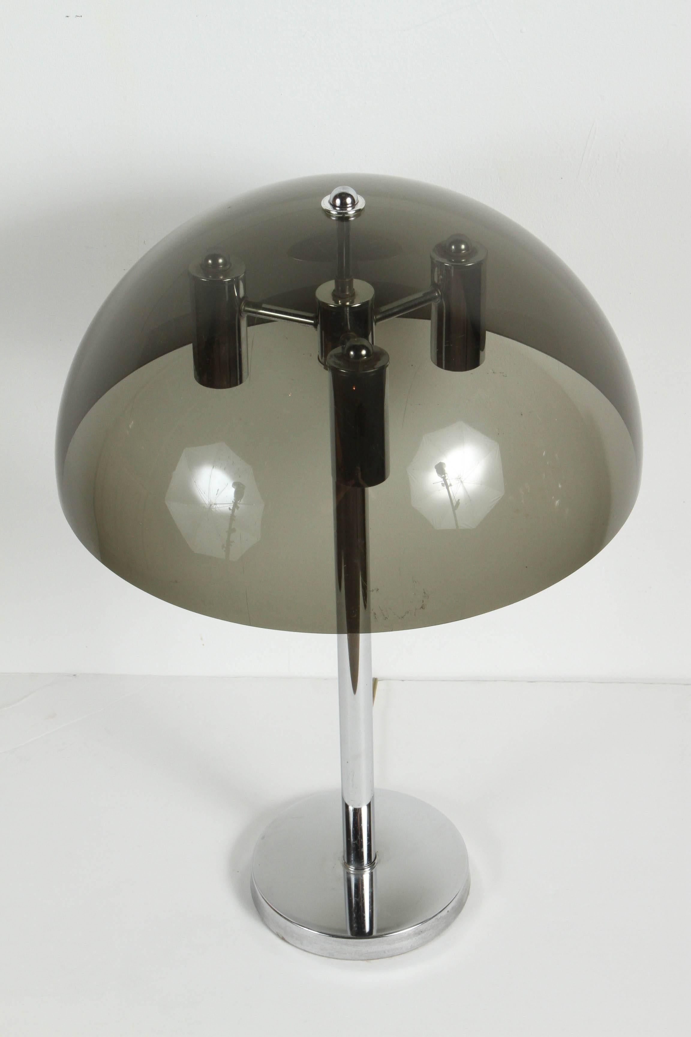 Late 20th Century Lucite and Chrome Table Lamp