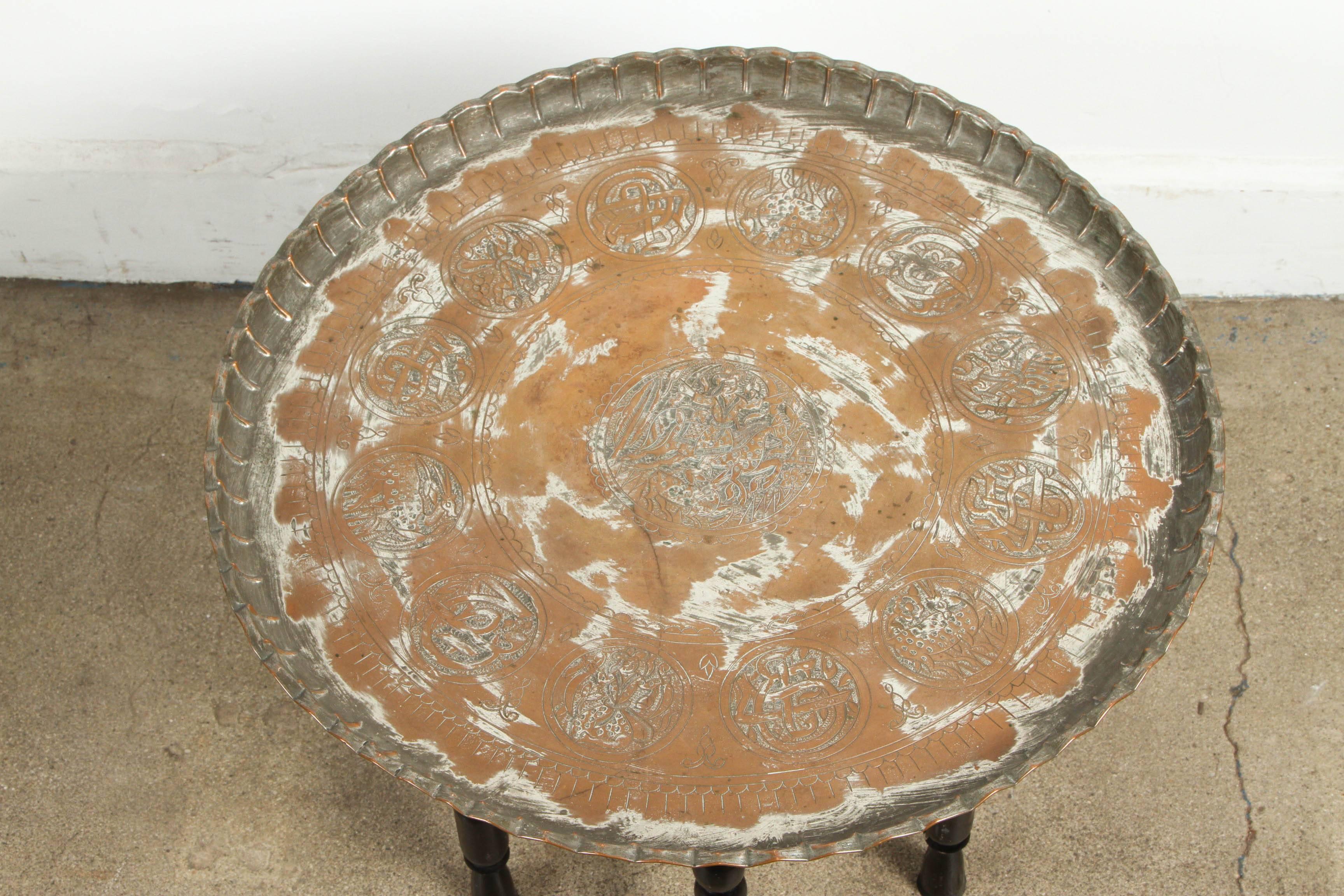 antique copper table