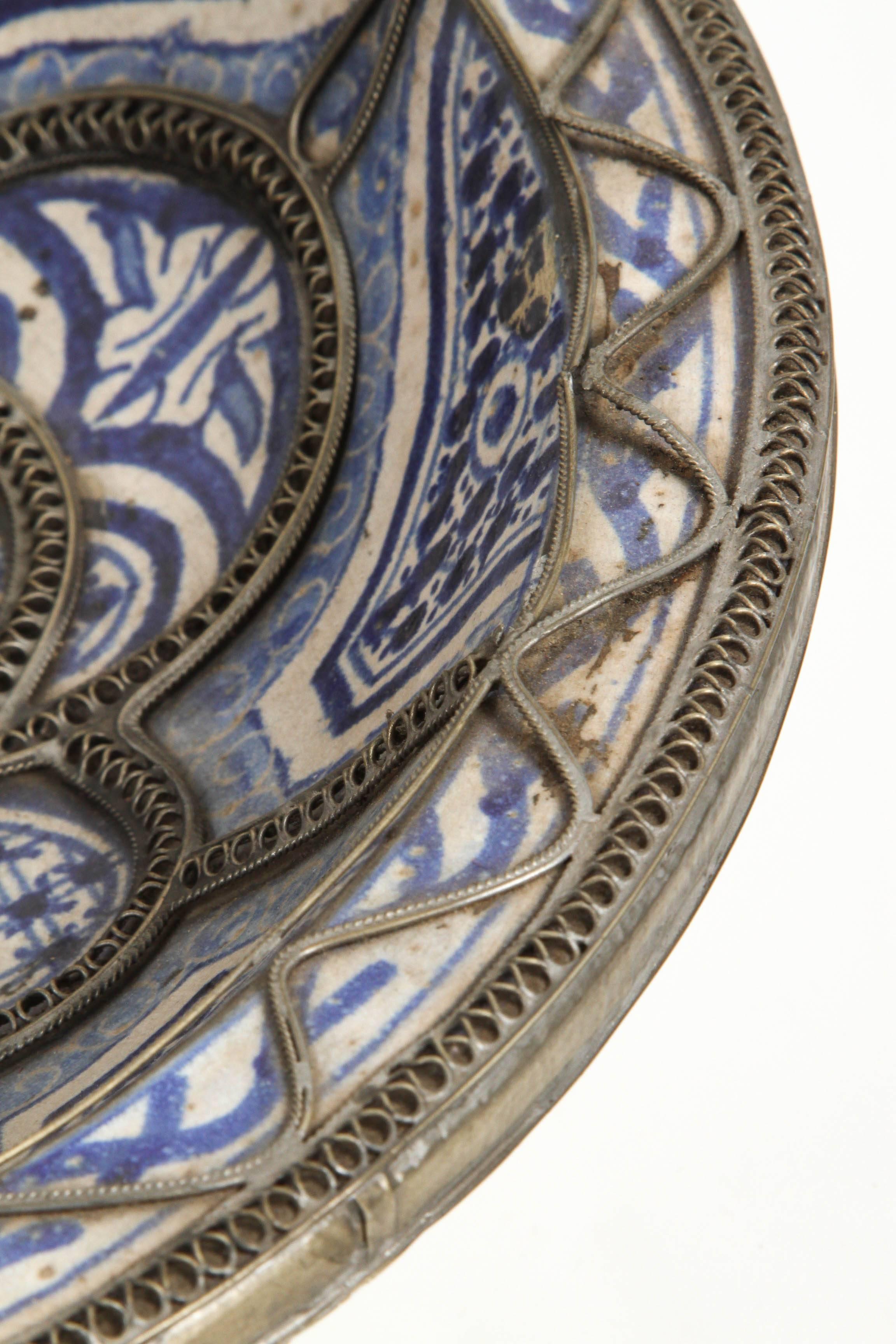 Large Decorative Ceramic Plates from Fez 1