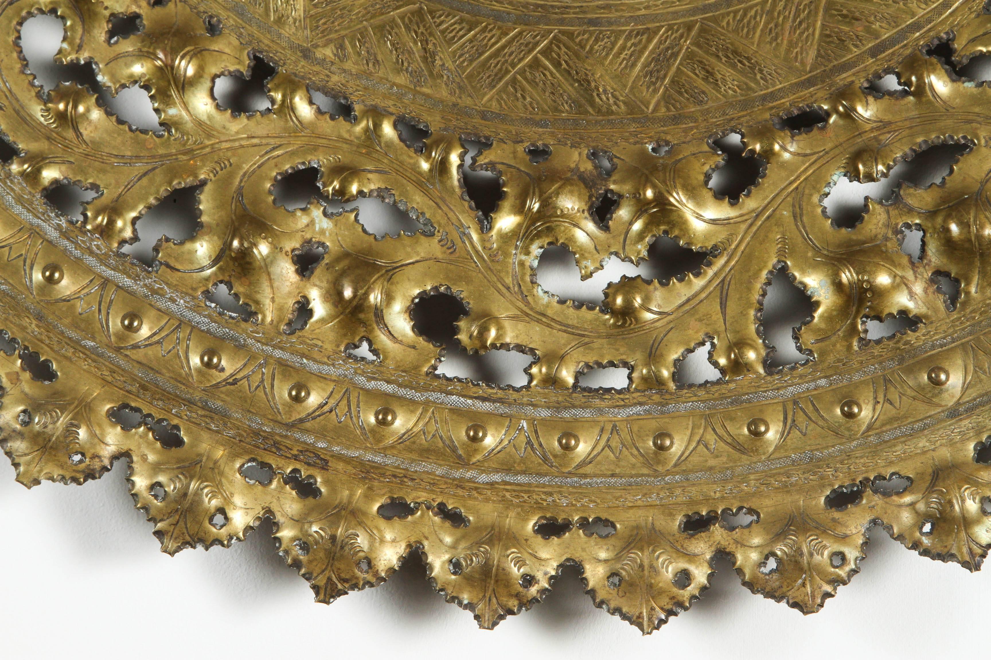 Moorish Handcrafted Italian Brass Wall Art