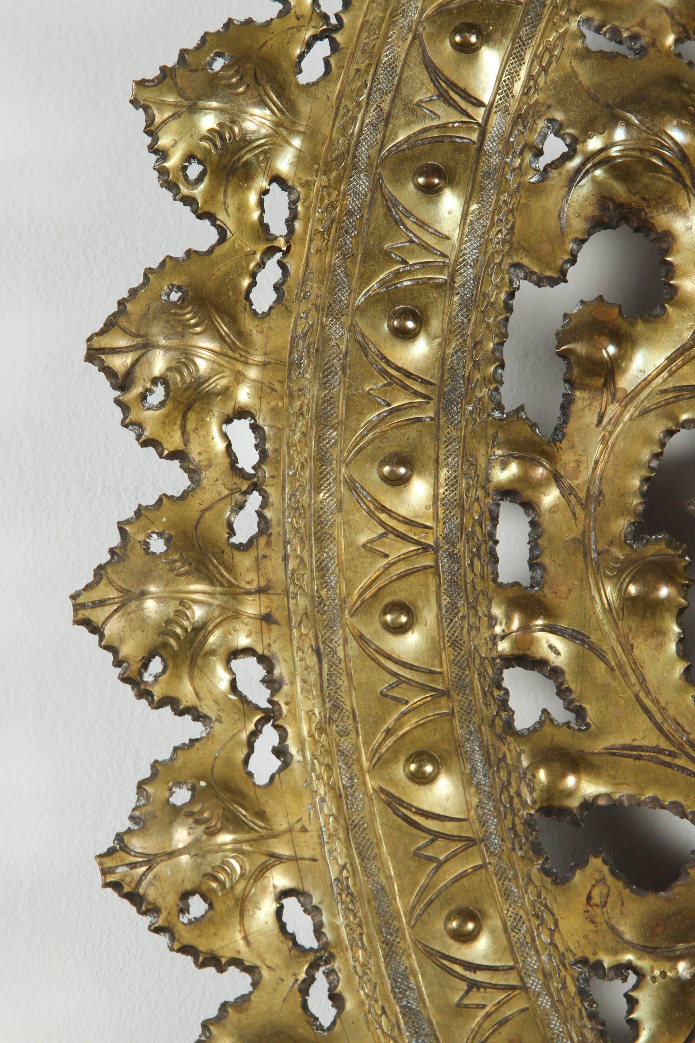 Hammered Handcrafted Italian Brass Wall Art