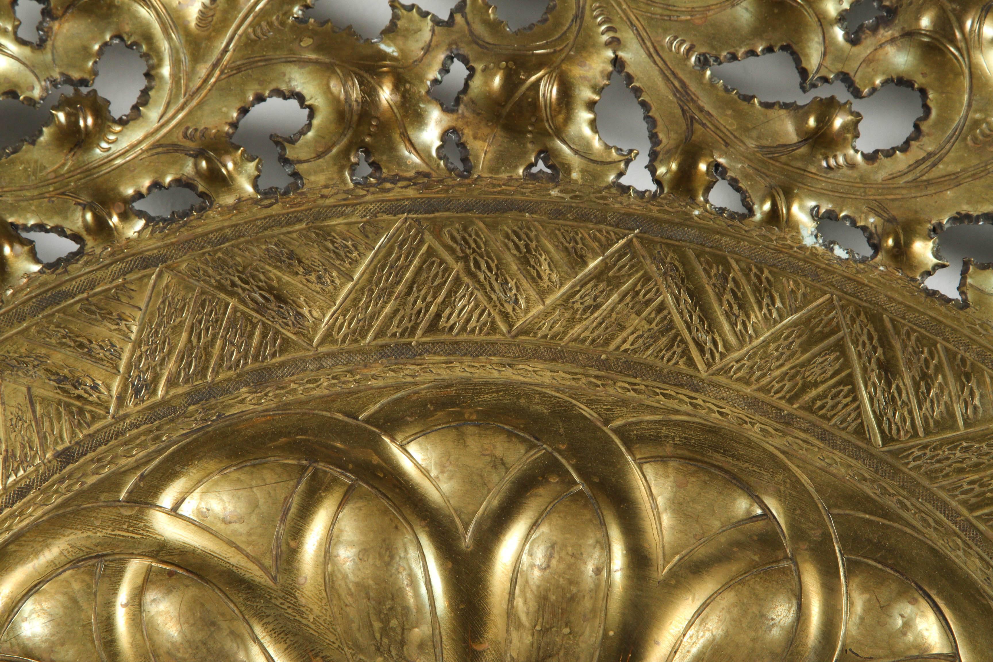 Handcrafted Italian Brass Wall Art In Excellent Condition In North Hollywood, CA