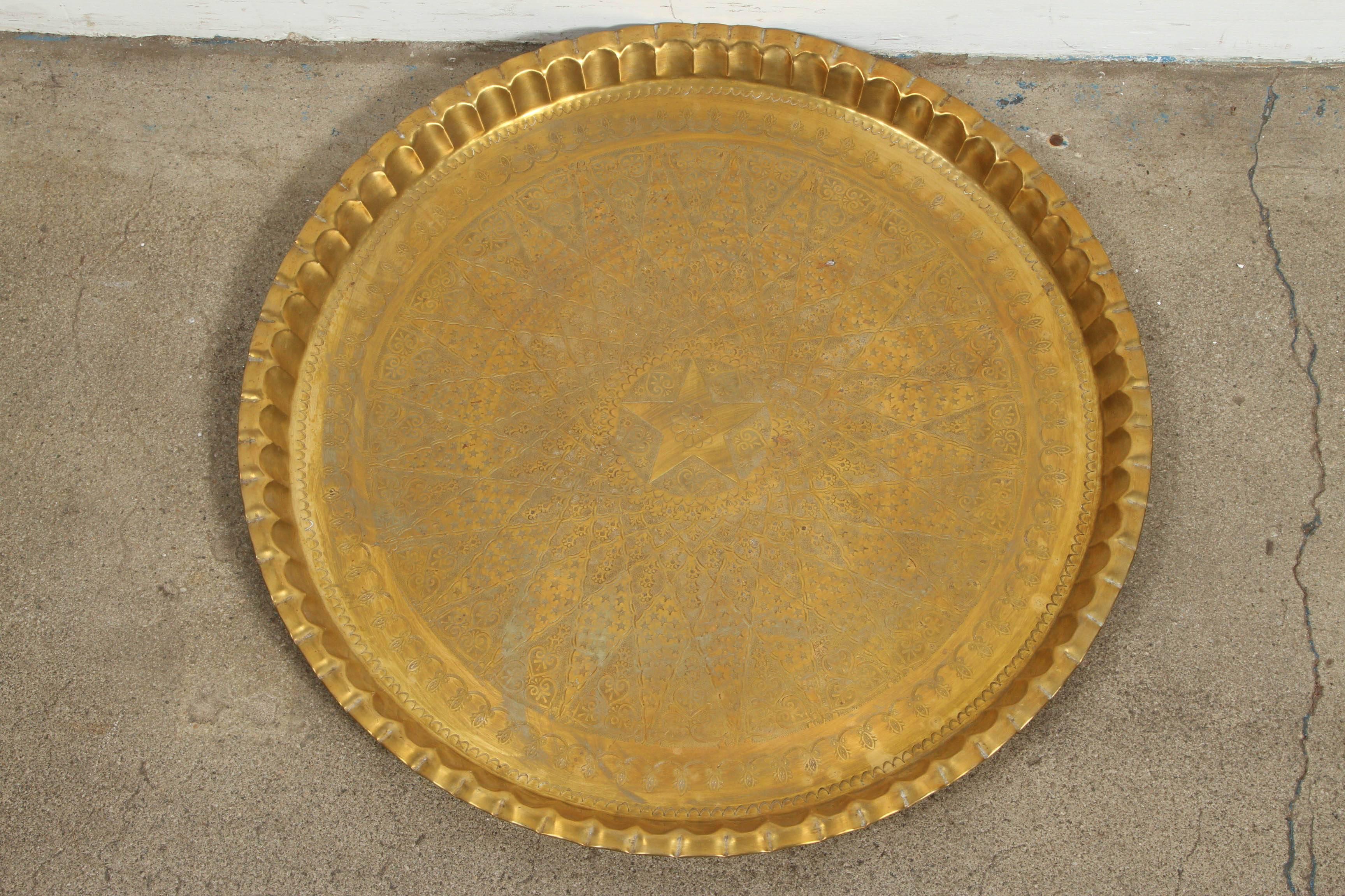 large brass tray