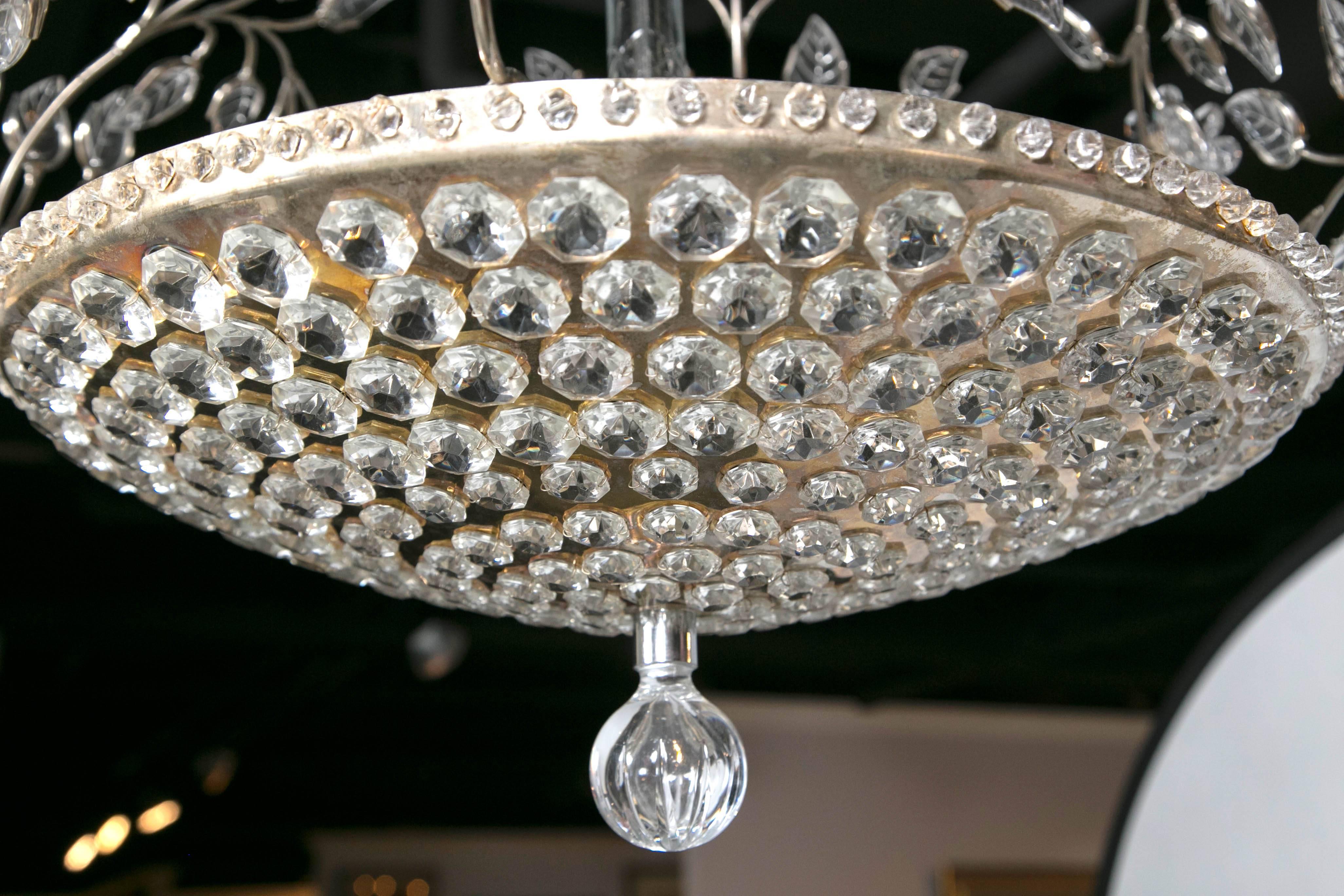 French Silver Plate Chandelier For Sale 6