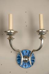 Pair of Silverplate Caldwell Sconces