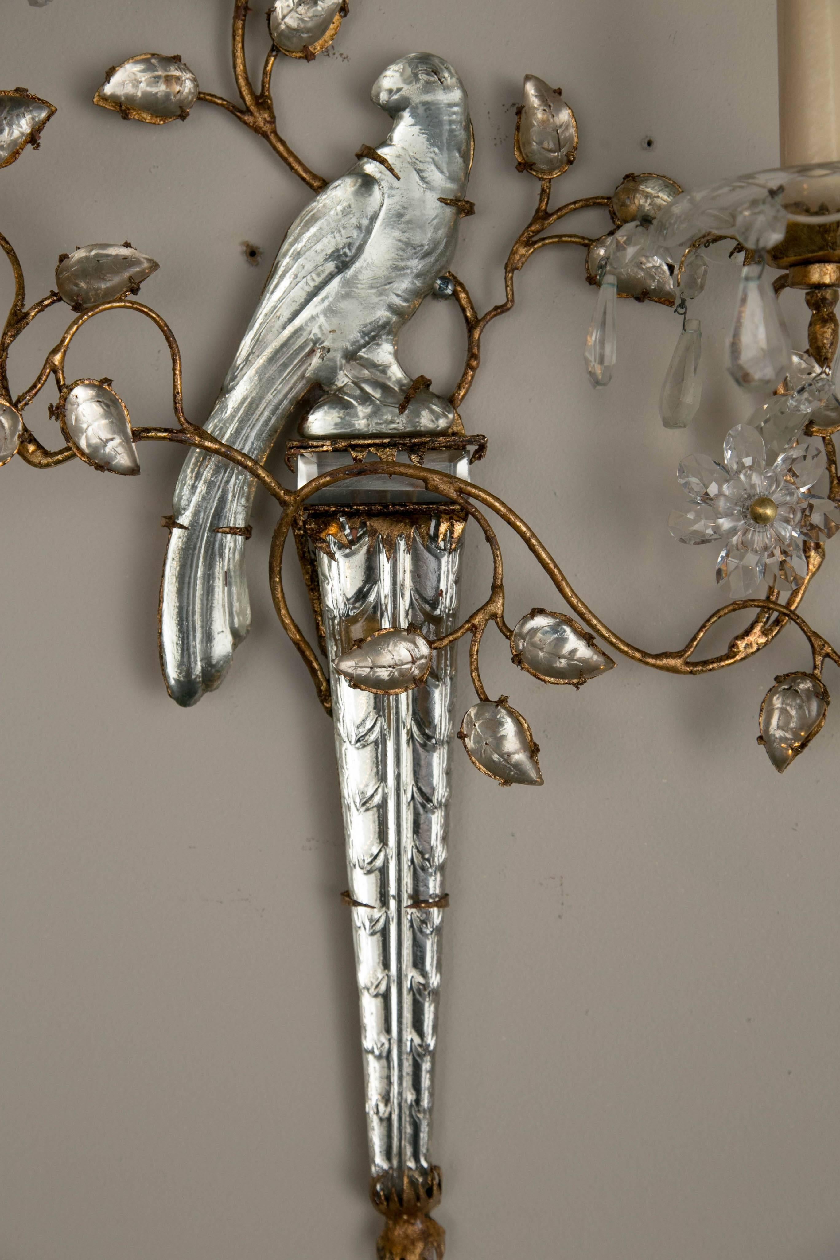 Pair of French Two-Light Sconces For Sale 1