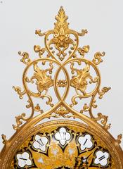 French Chinoiserie/Orientalist Champleve Enamel & Bronze Clock, F. Barbediene