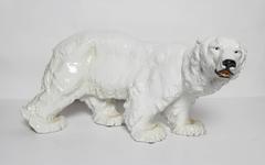 Large Art Deco Meissen Porcelain Sculpture of a Polar Bear by Otto Jarl