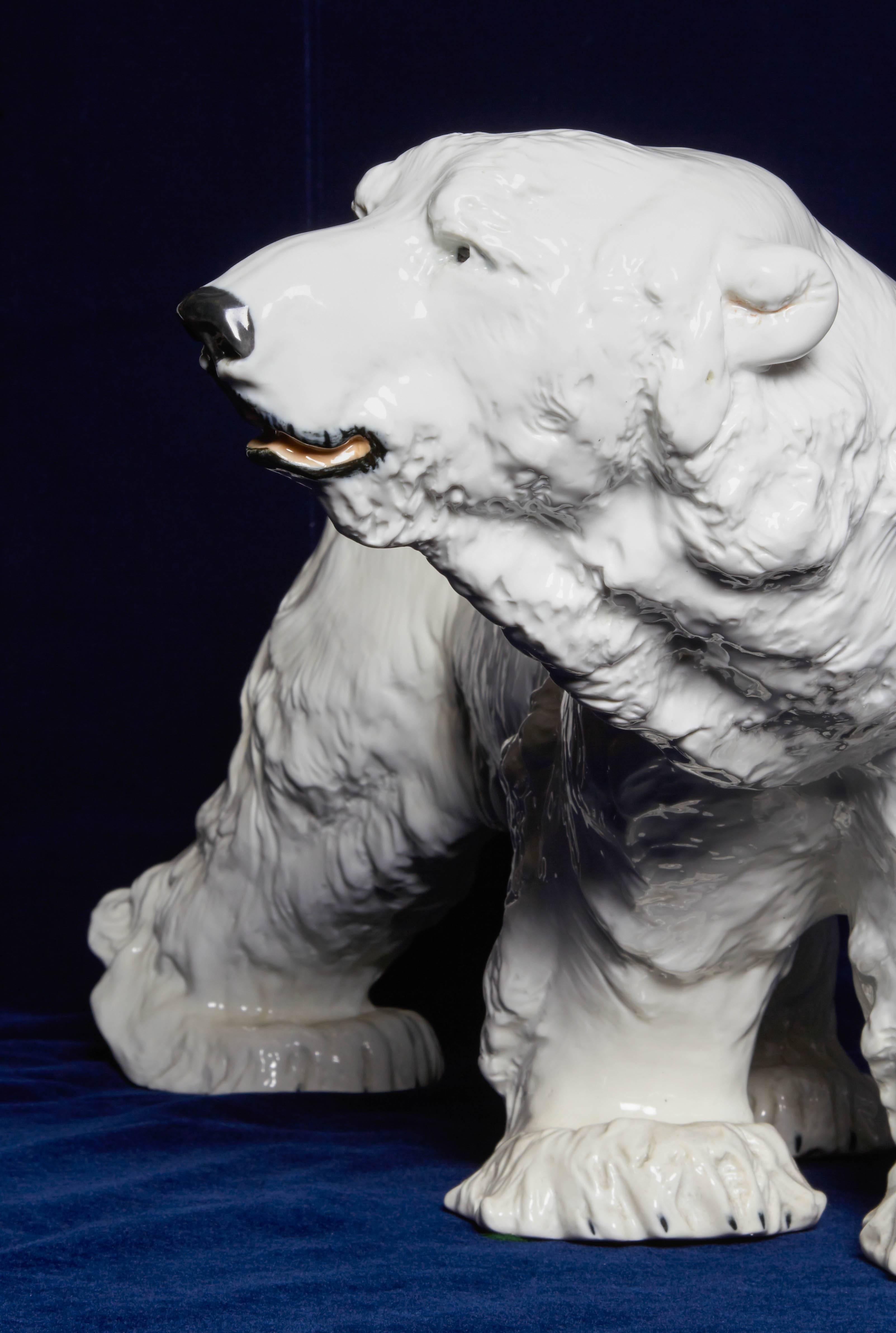 polar bear porcelain figurine