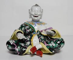 Chinoiserie German Porcelain Figure of a Nodder, Figure Seated Cross-Legged