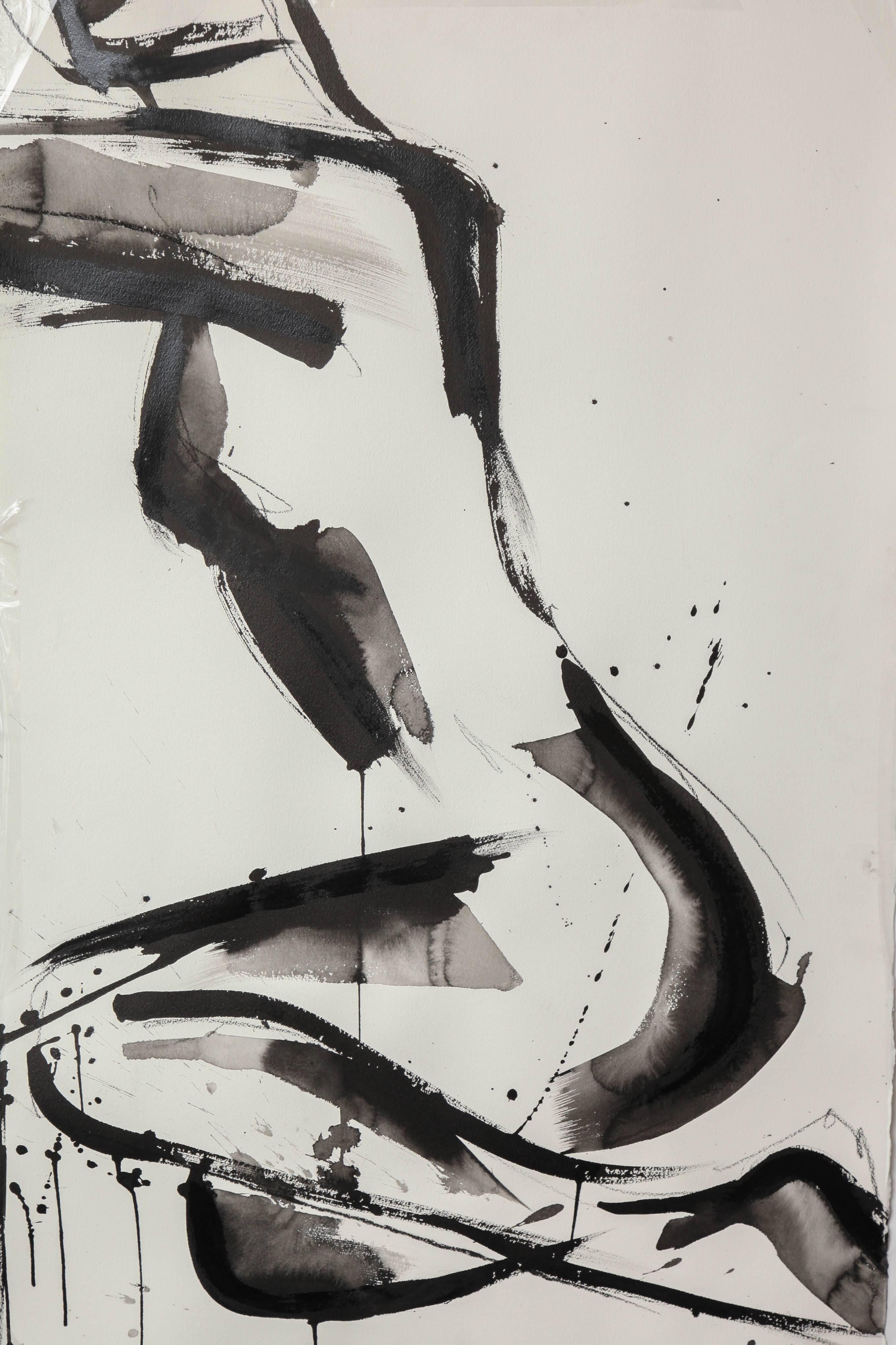 Beautiful nude painting by Jenna Snyder-Phillips.
Sumi ink, charcoal and lacquer, 100% archival cotton paper.
Artist is educated in Italy and USA.