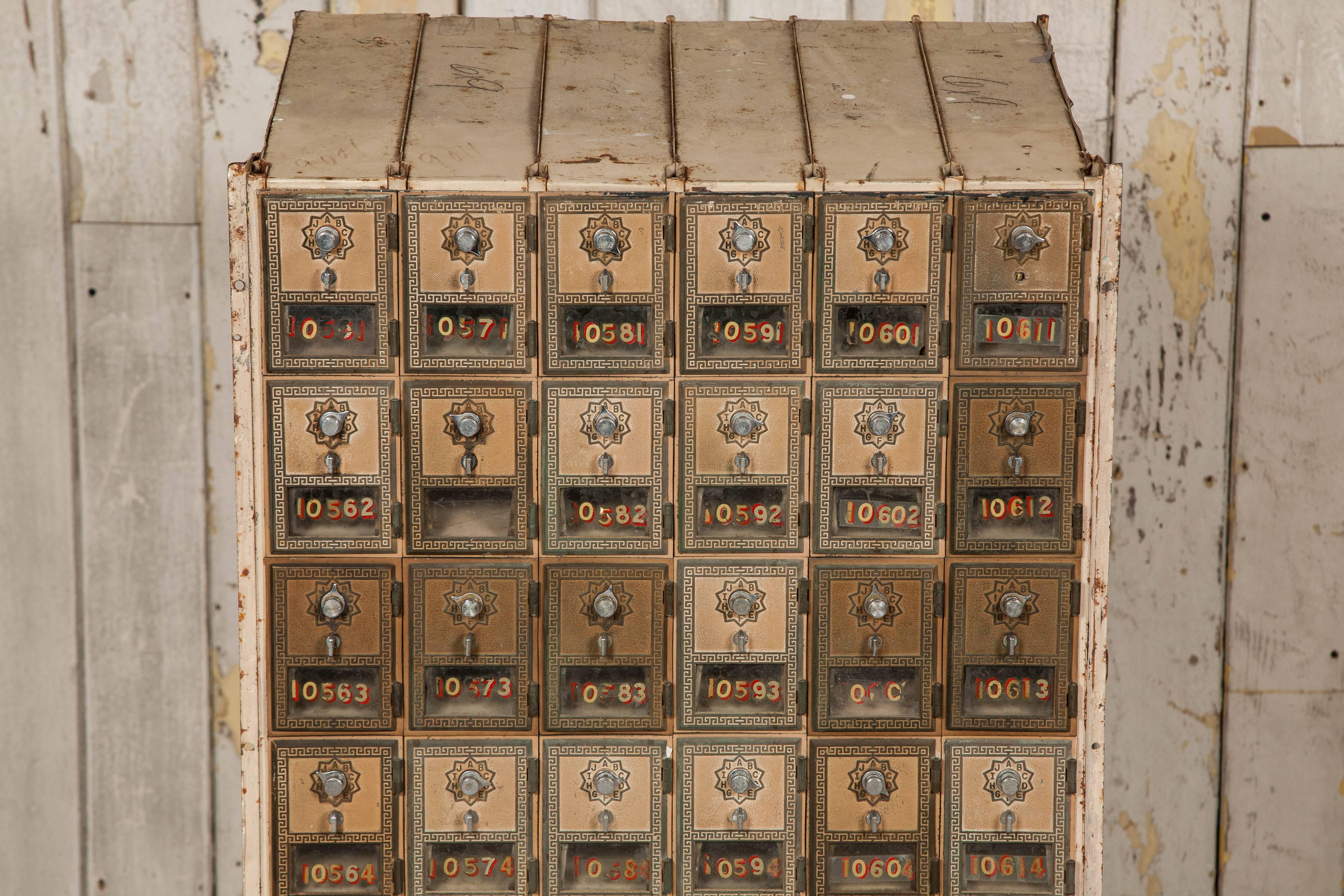 American Antique US Post Office Mail Boxes