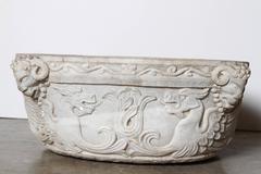 Carved Italian Marble Stoup or Sink, circa 1800