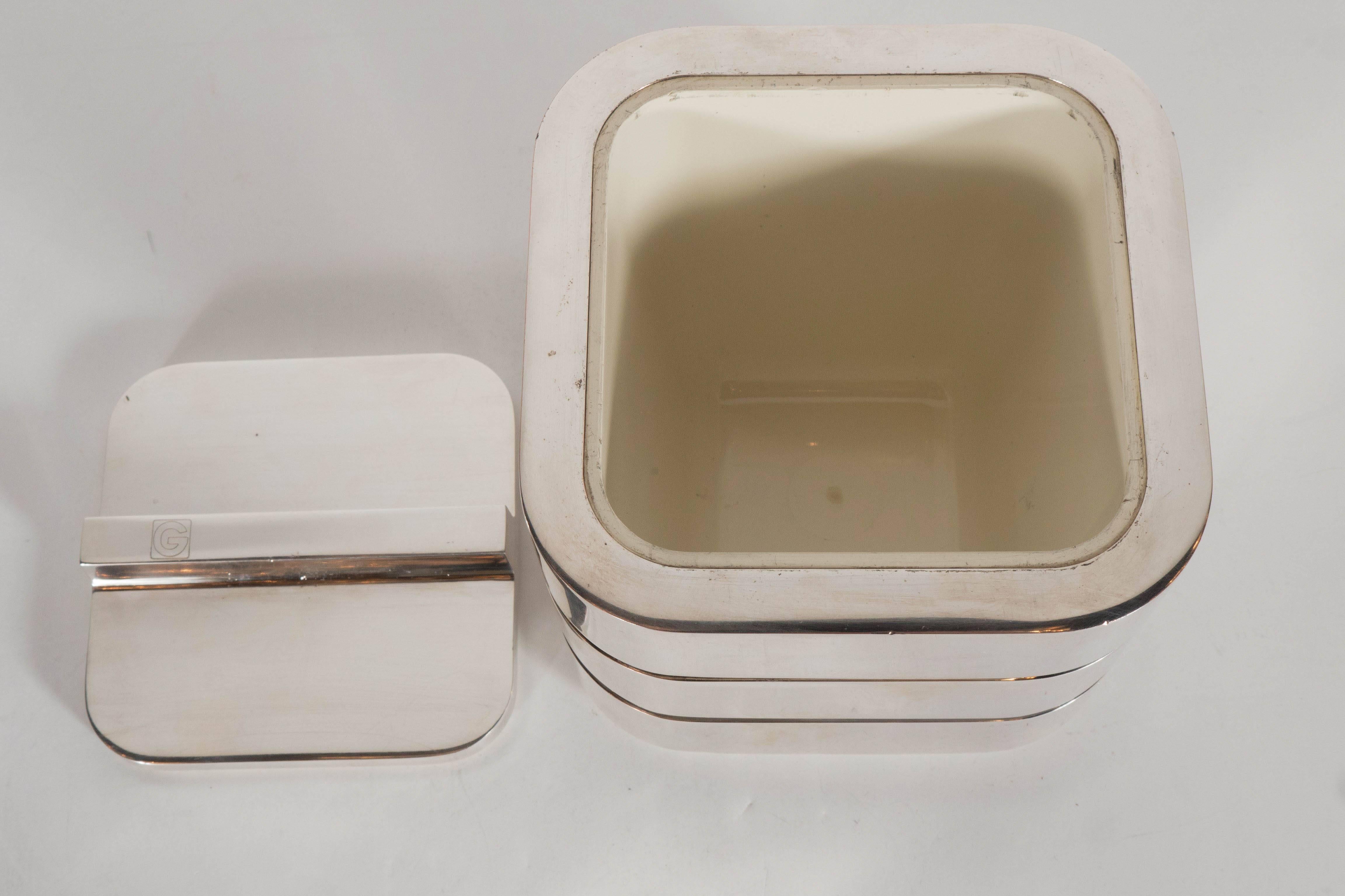 Ultra-Chic Mid-Century Streamlined Ice Bucket with Lid by Christian Dior 2