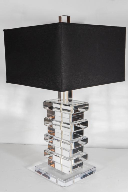 mid century lucite lamp