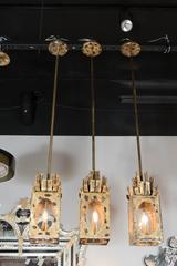 Midcentury Modernist Brutalist Pendant by Tom Greene