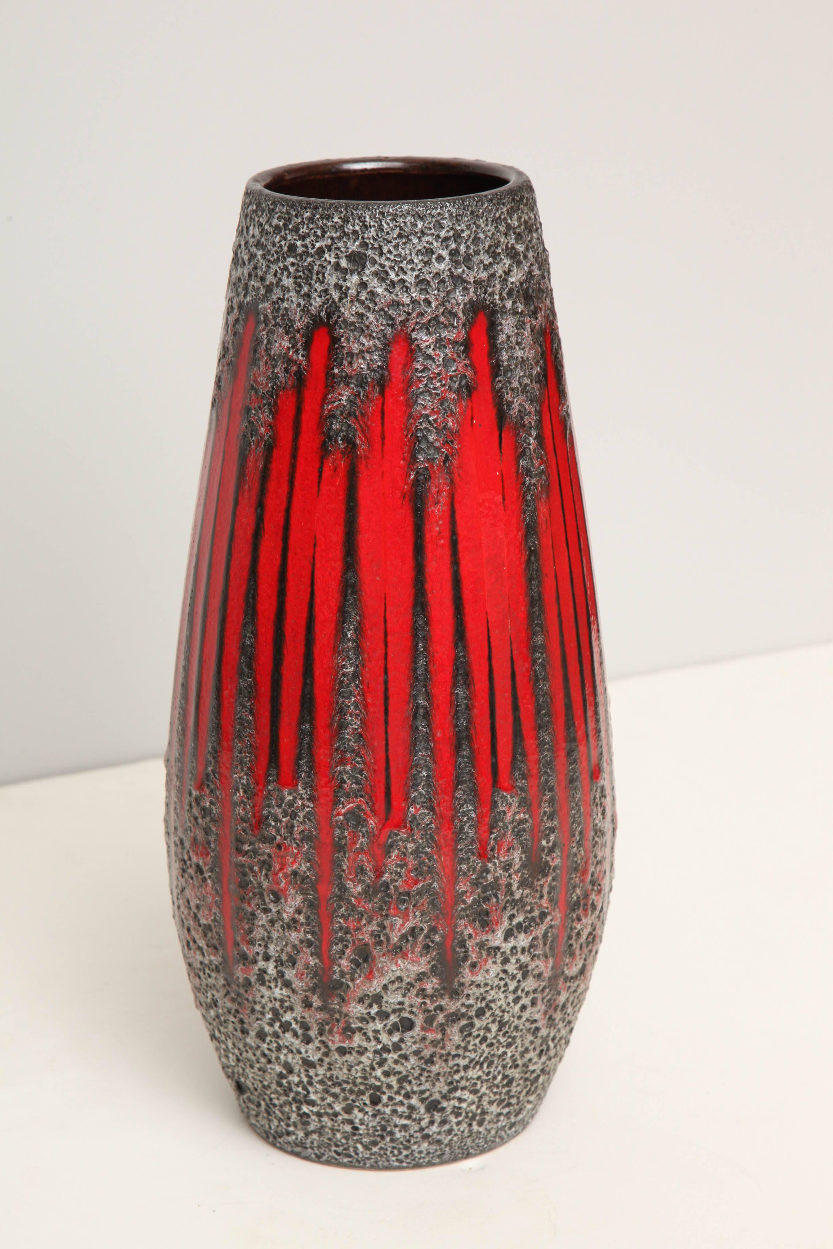 An art pottery vase made by Scheurich Keramik in West Germany.