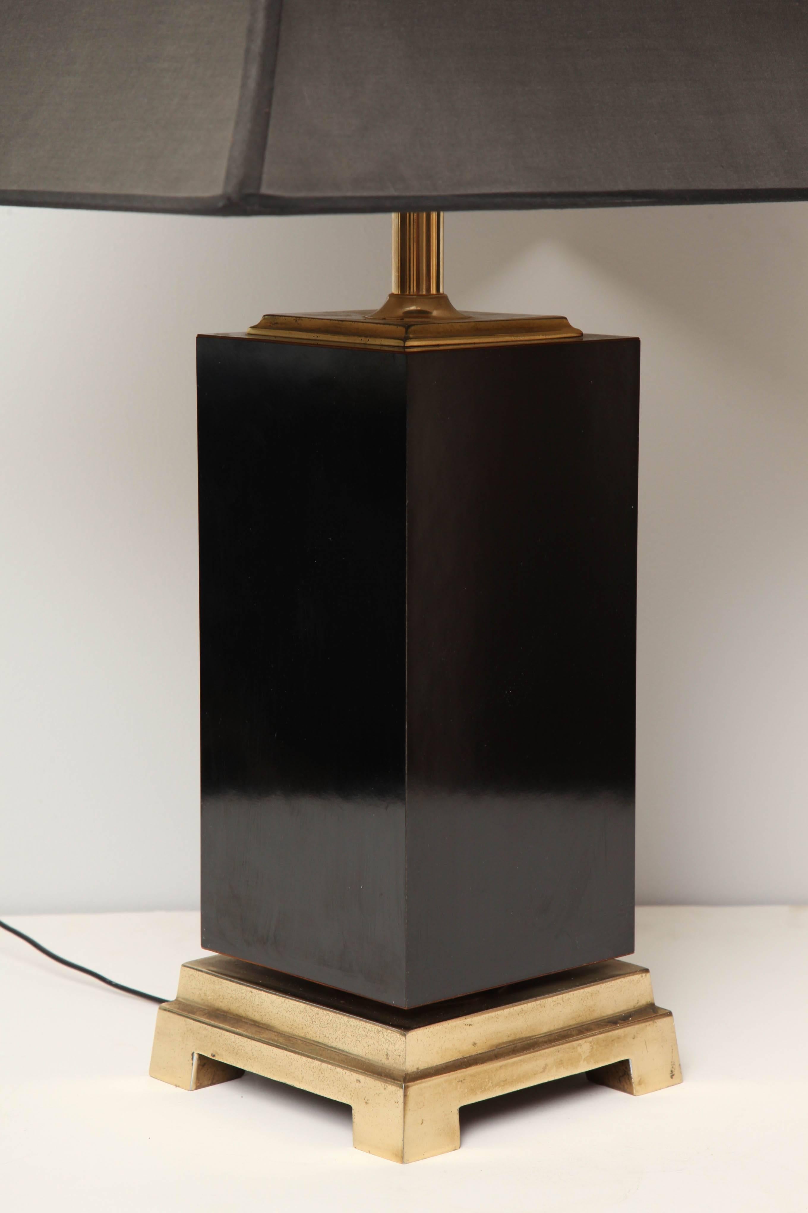 Brass Art Deco Table Lamp in the Chinois Style