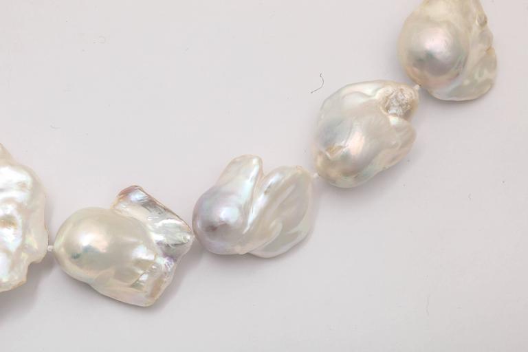 South Sea Baroque Pearl Necklace For Sale at 1stdibs