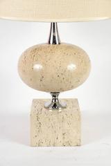 Lampe aus Stein, entworfen von Maison Barbier, 1970er Jahre