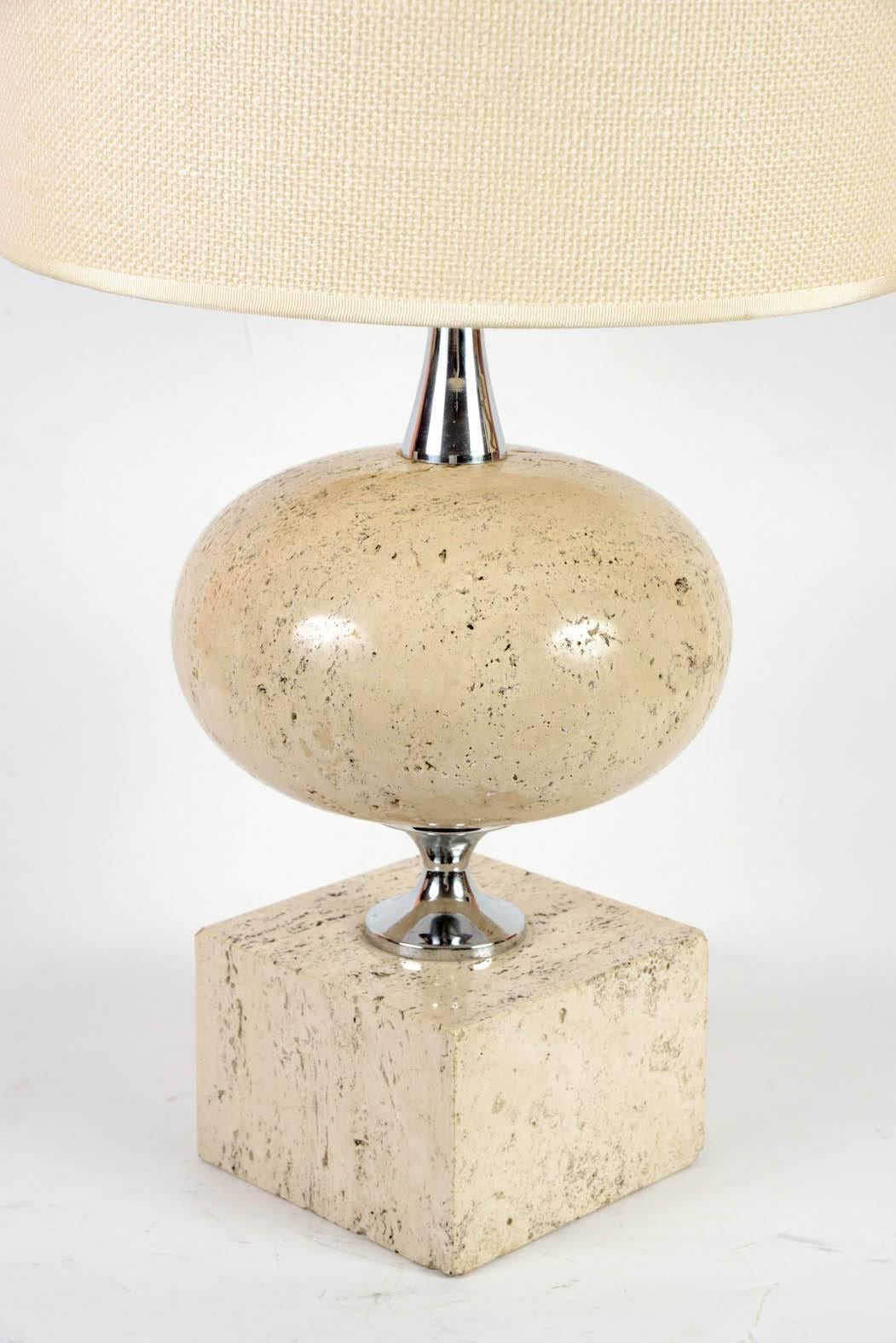 Late 20th Century 1970s Lamp in Stone Designed by Maison Barbier