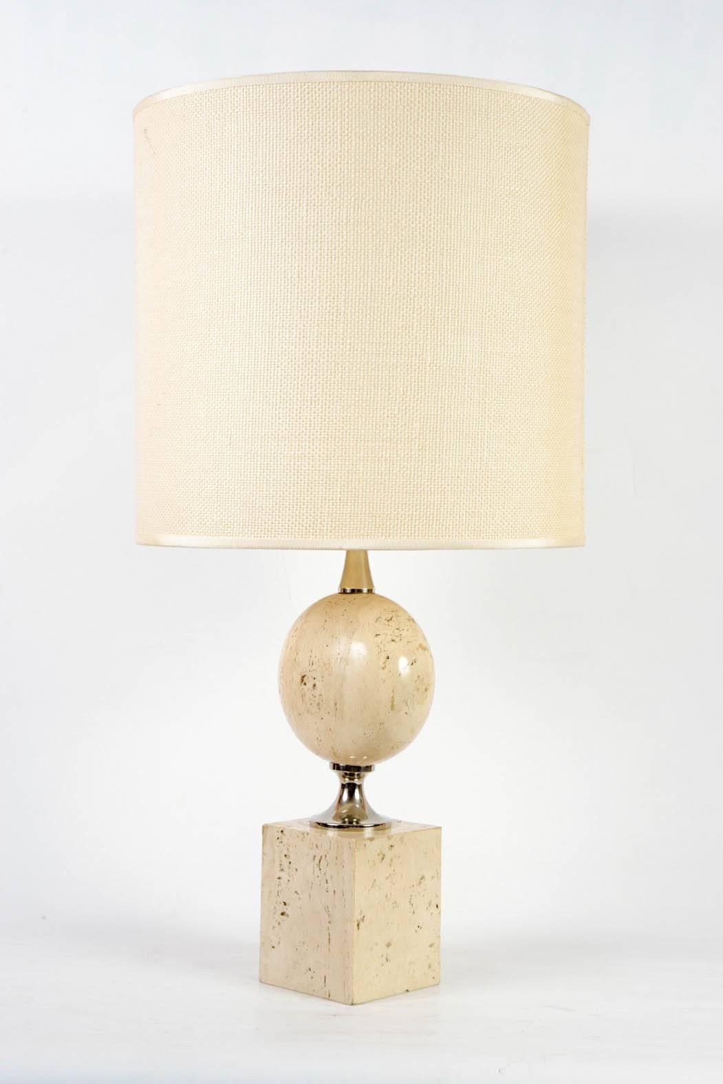 1970s Stone Lamp by Maison Barbier In Excellent Condition In Bois-Colombes, FR