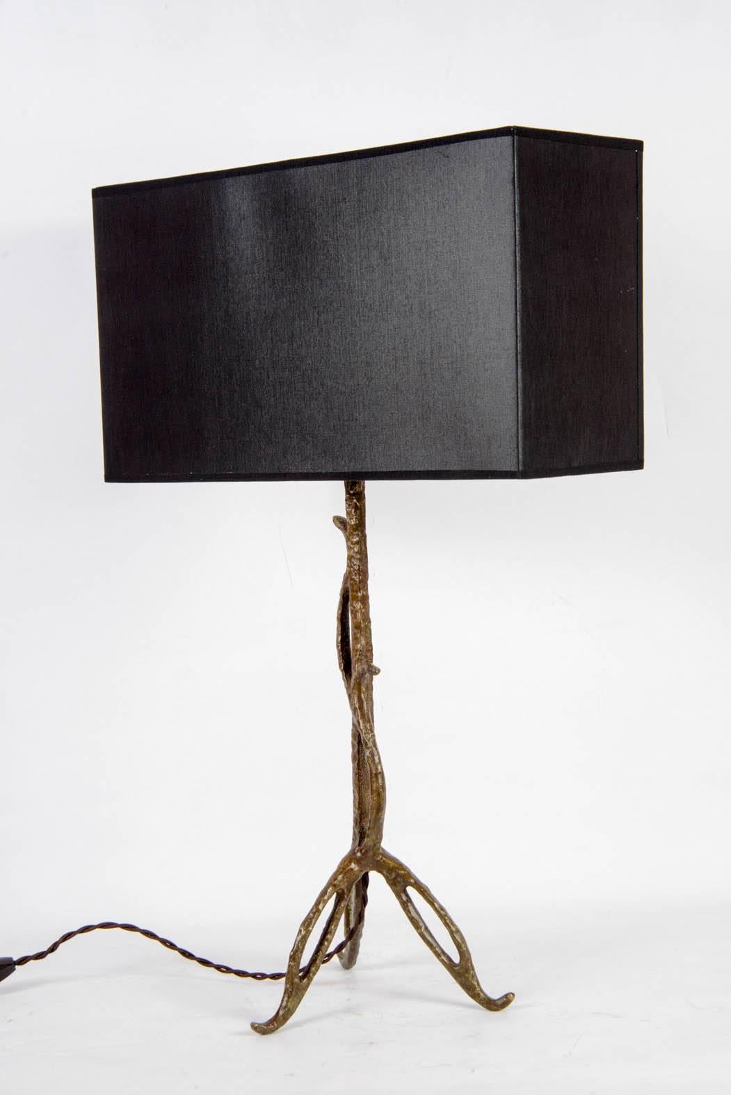 Late 20th Century Pair of Bronze Table Lamps