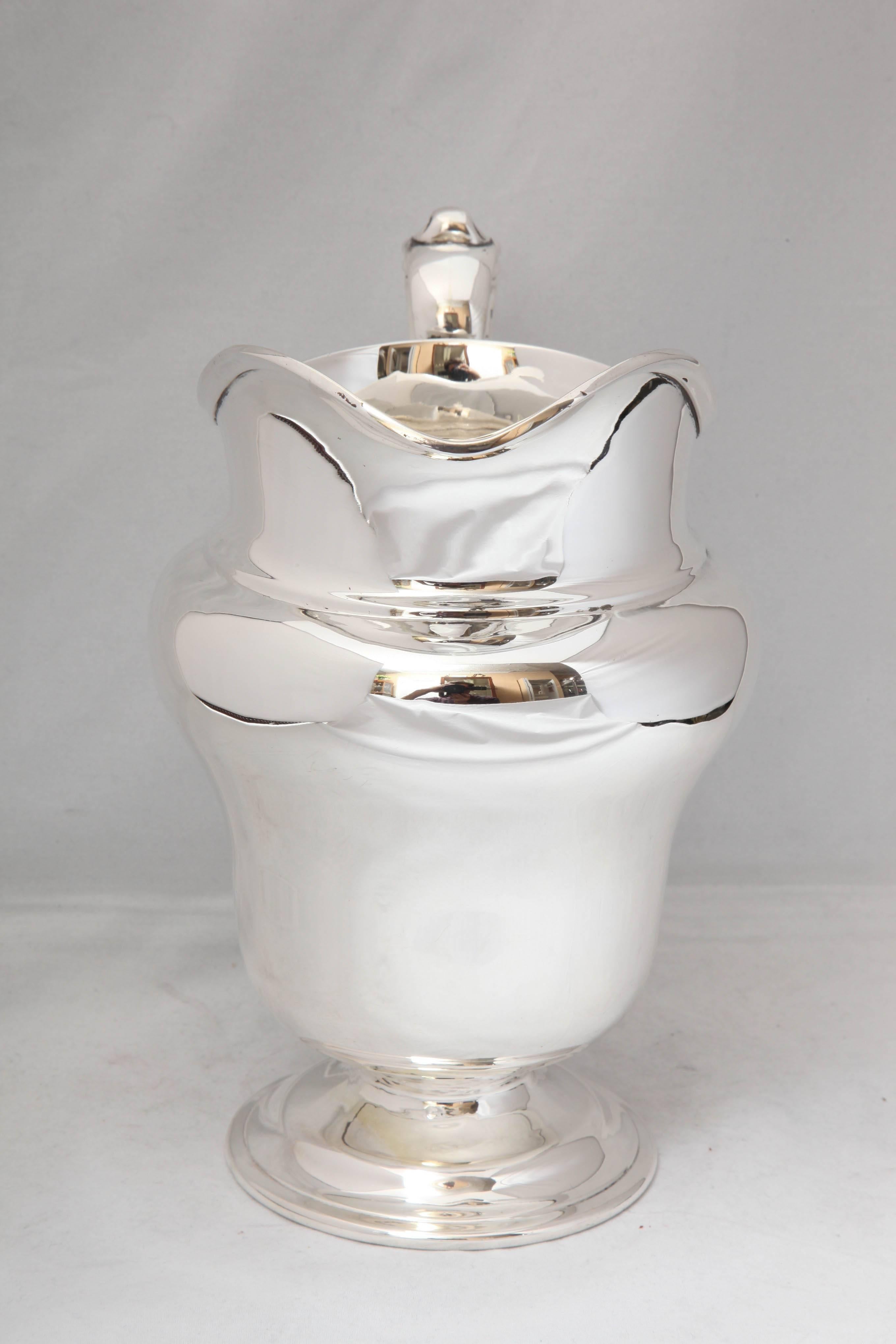 American Art Nouveau Sterling Silver Water Pitcher By Frank M. Whiting & Co. For Sale