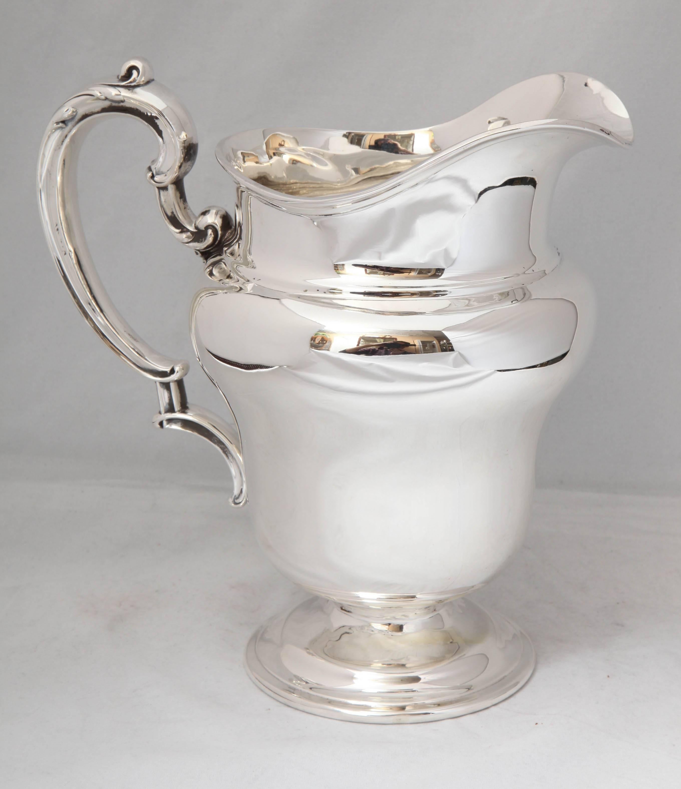 Art Nouveau Sterling Silver Water Pitcher By Frank M. Whiting & Co. For Sale 2