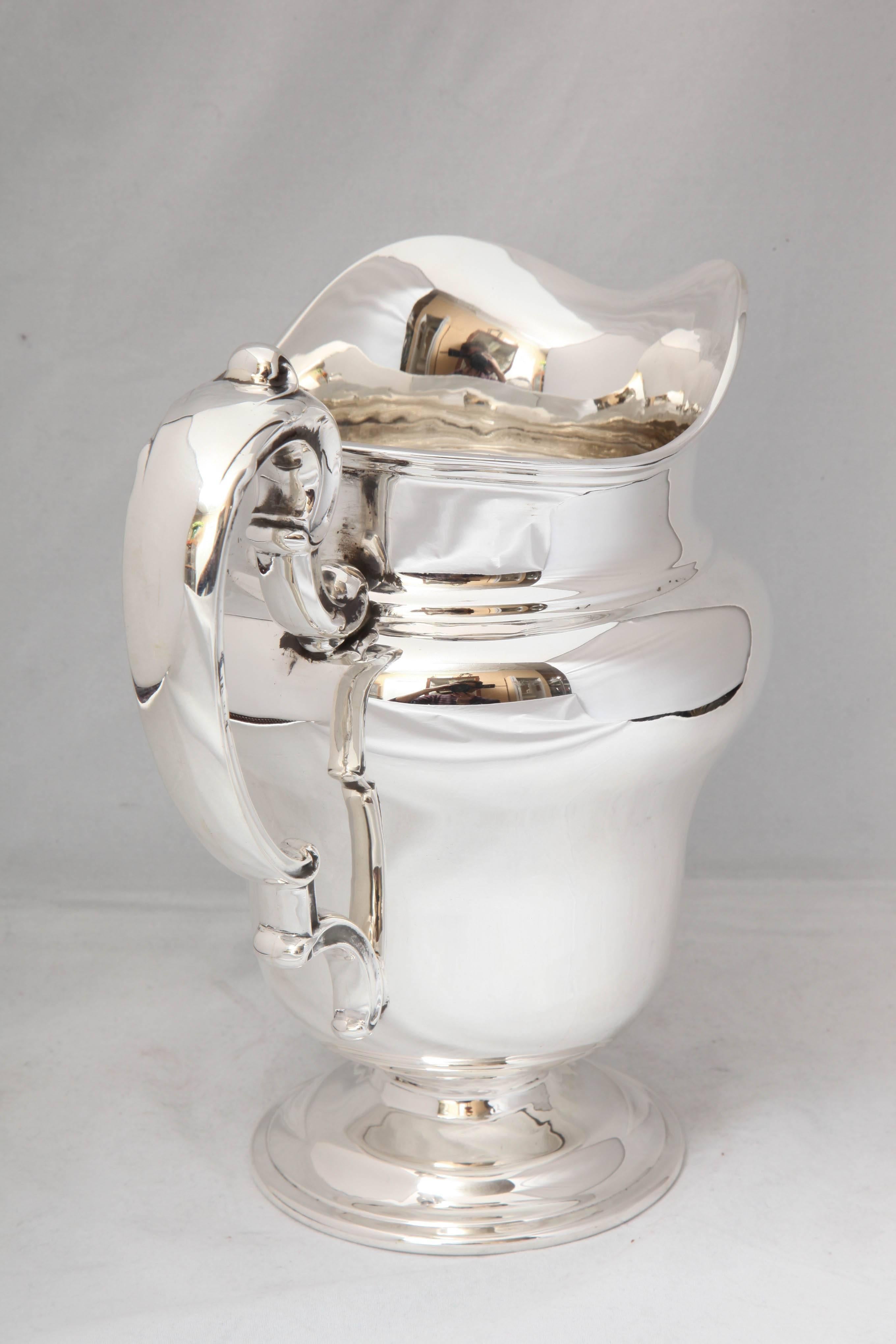 Pichet à eau en argent sterling Art nouveau par Frank M. Whiting & Co. en vente 3