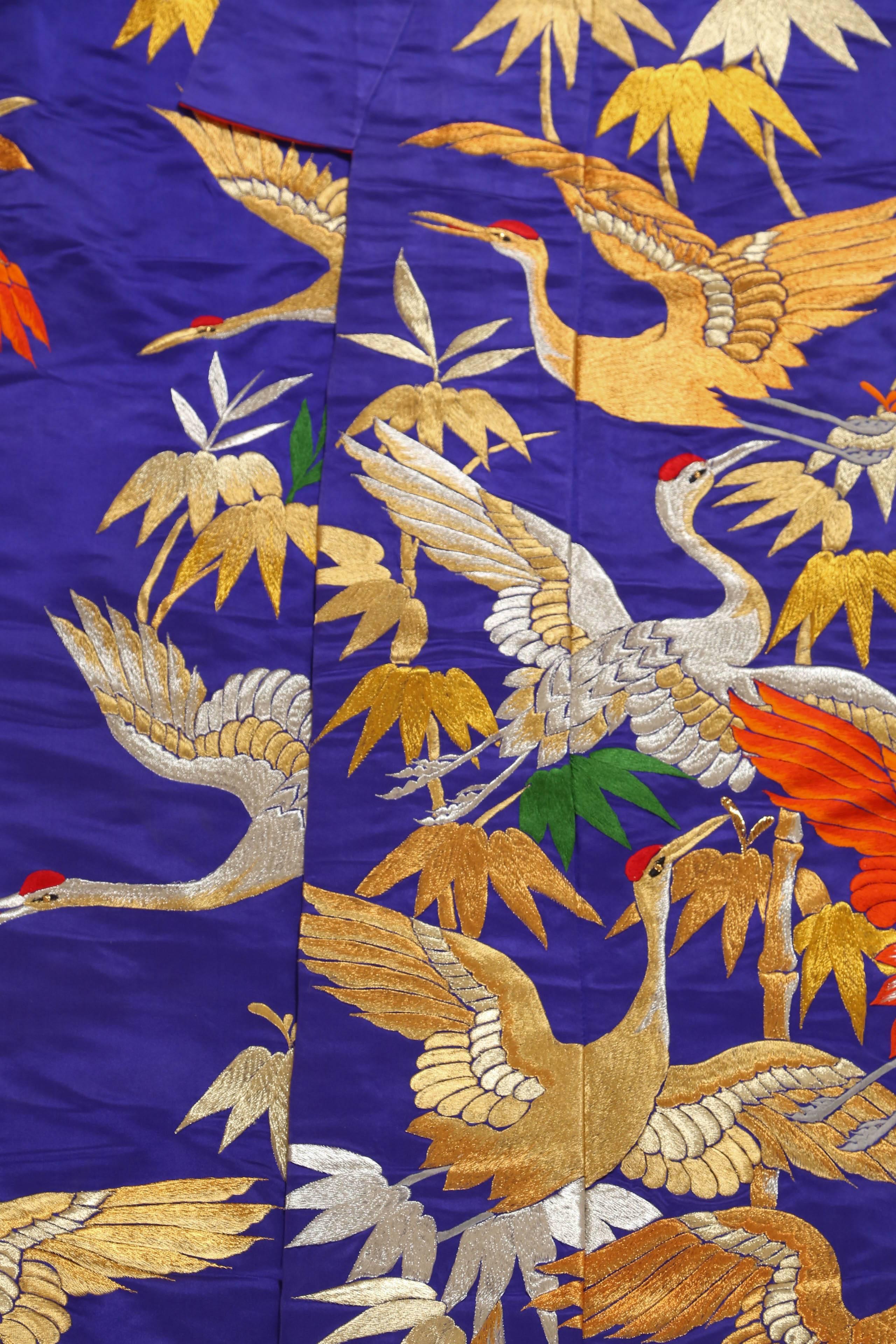 Embroidered Vintage Collectable Japanese Ceremonial Kimono
