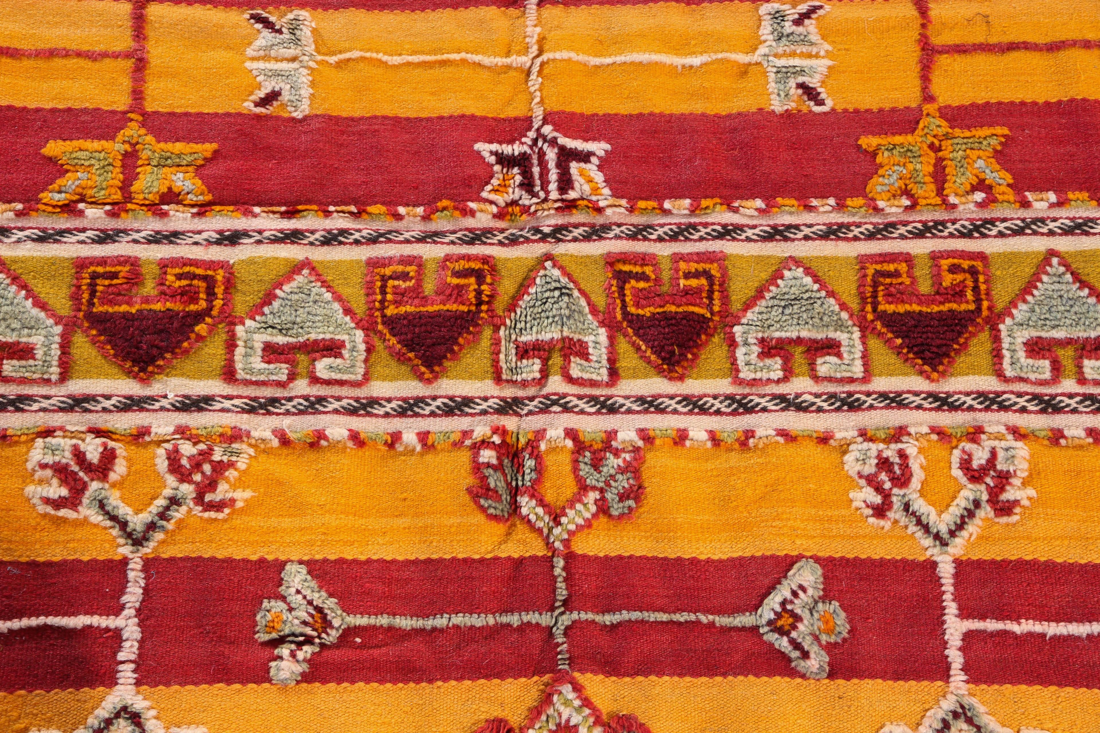 20th Century Moroccan Vintage Tribal Rug - 4